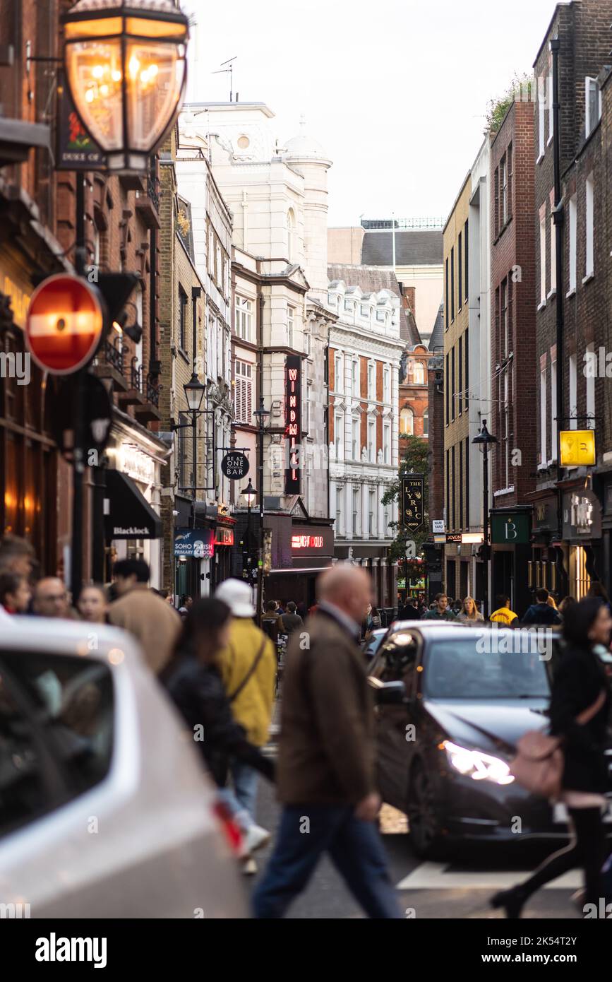London rund um das West End Abend und Nacht Stockfoto