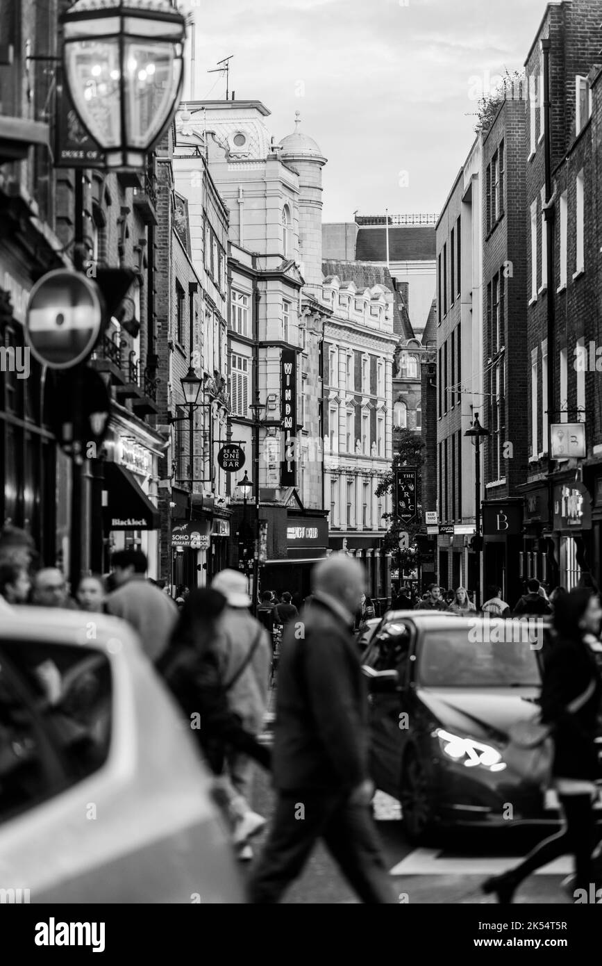 London rund um das West End Abend und Nacht Stockfoto