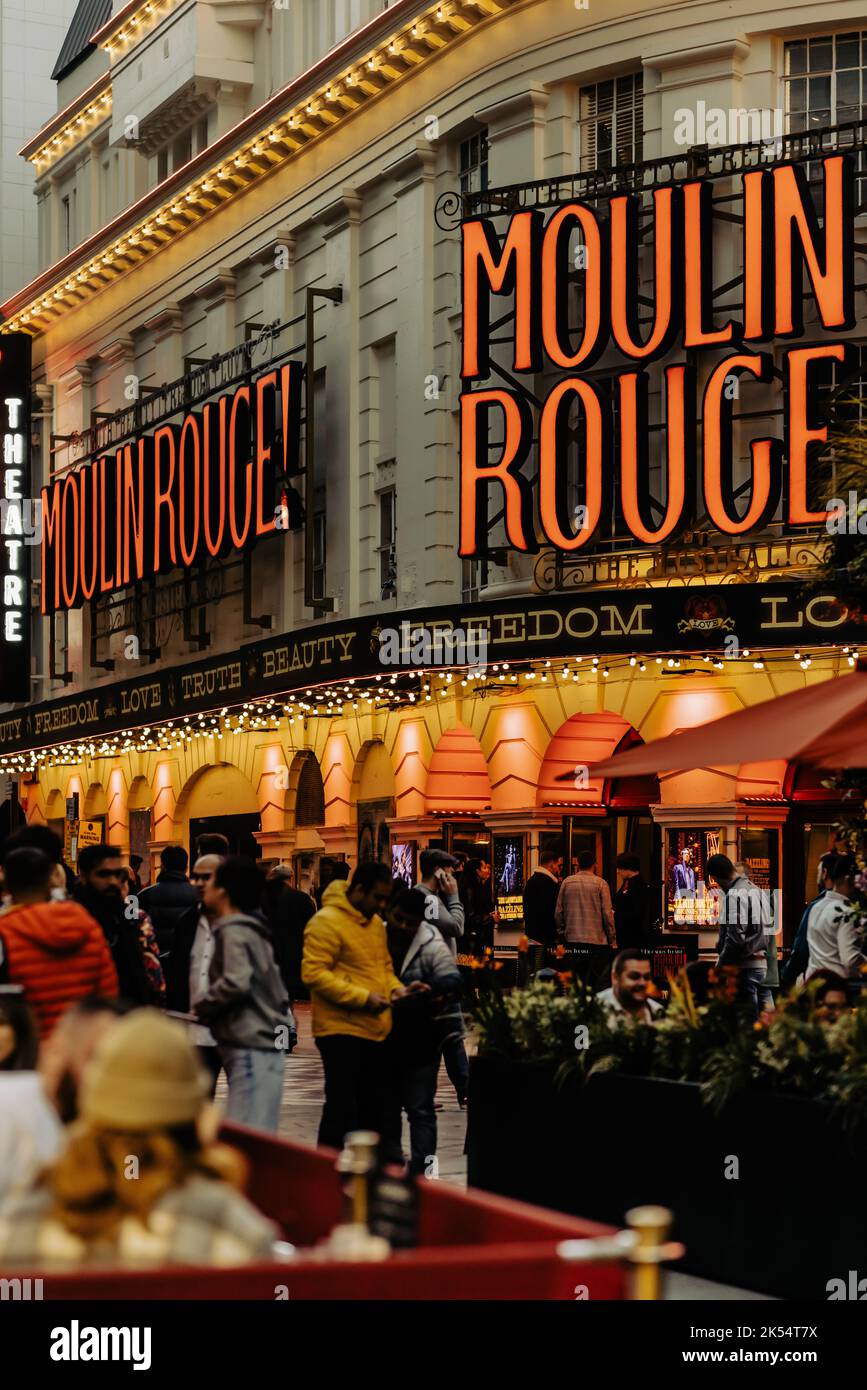 London rund um das West End Abend und Nacht Stockfoto