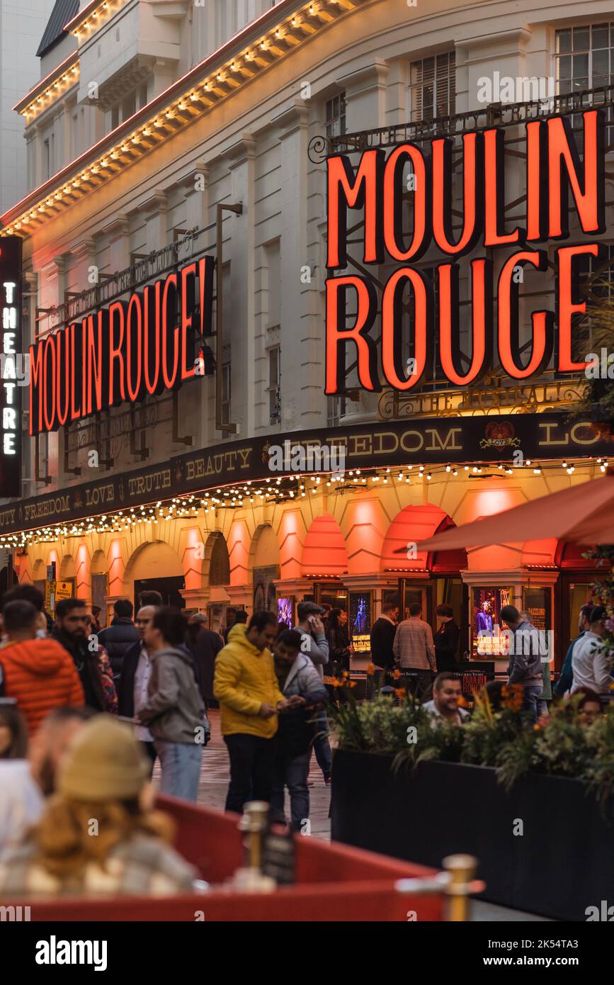 London rund um das West End Abend und Nacht Stockfoto