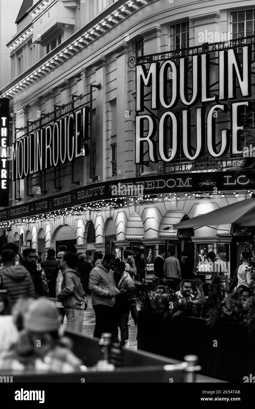 London rund um das West End Abend und Nacht Stockfoto