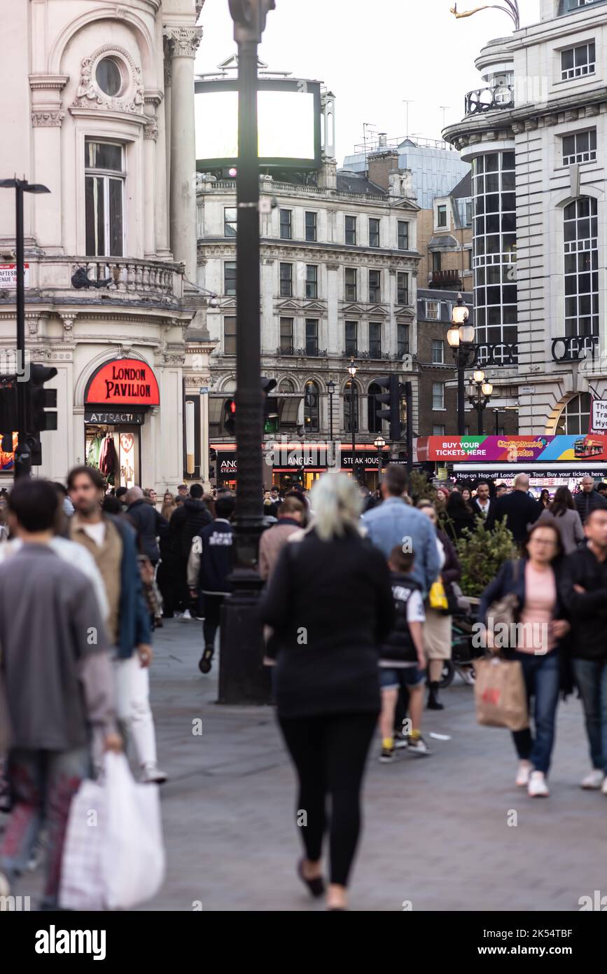 London rund um das West End Abend und Nacht Stockfoto