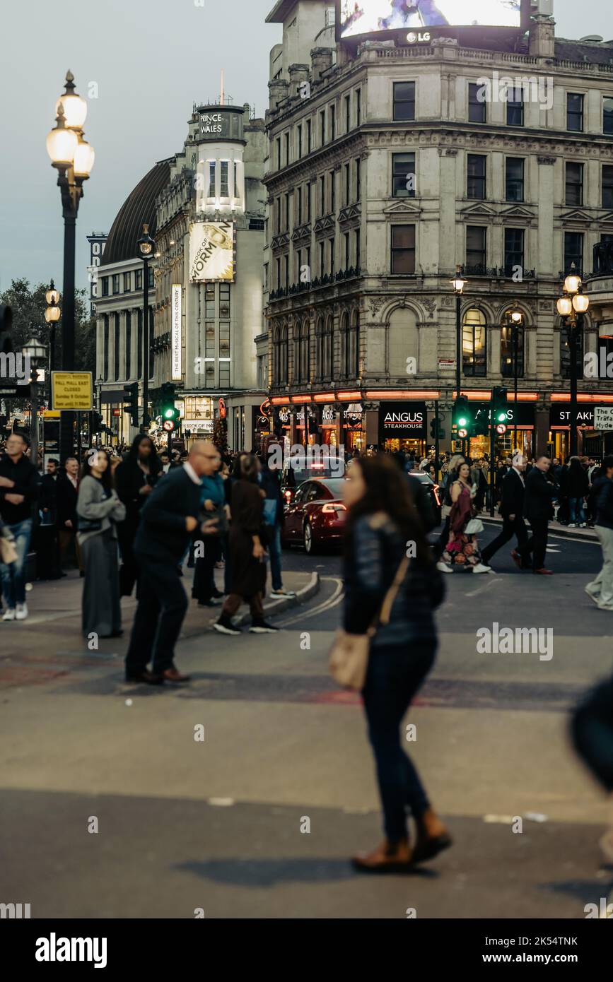 London rund um das West End Abend und Nacht Stockfoto