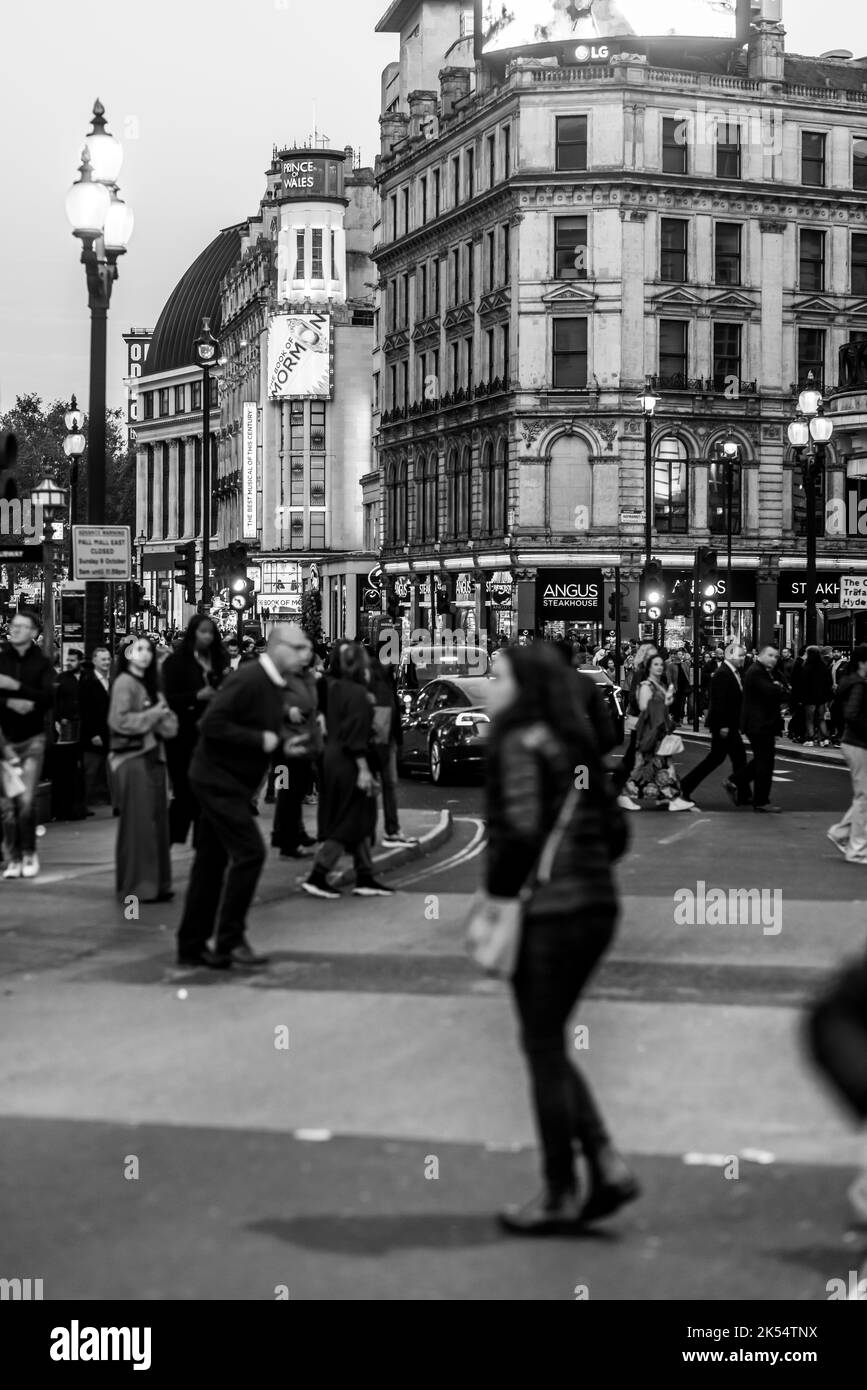 London rund um das West End Abend und Nacht Stockfoto