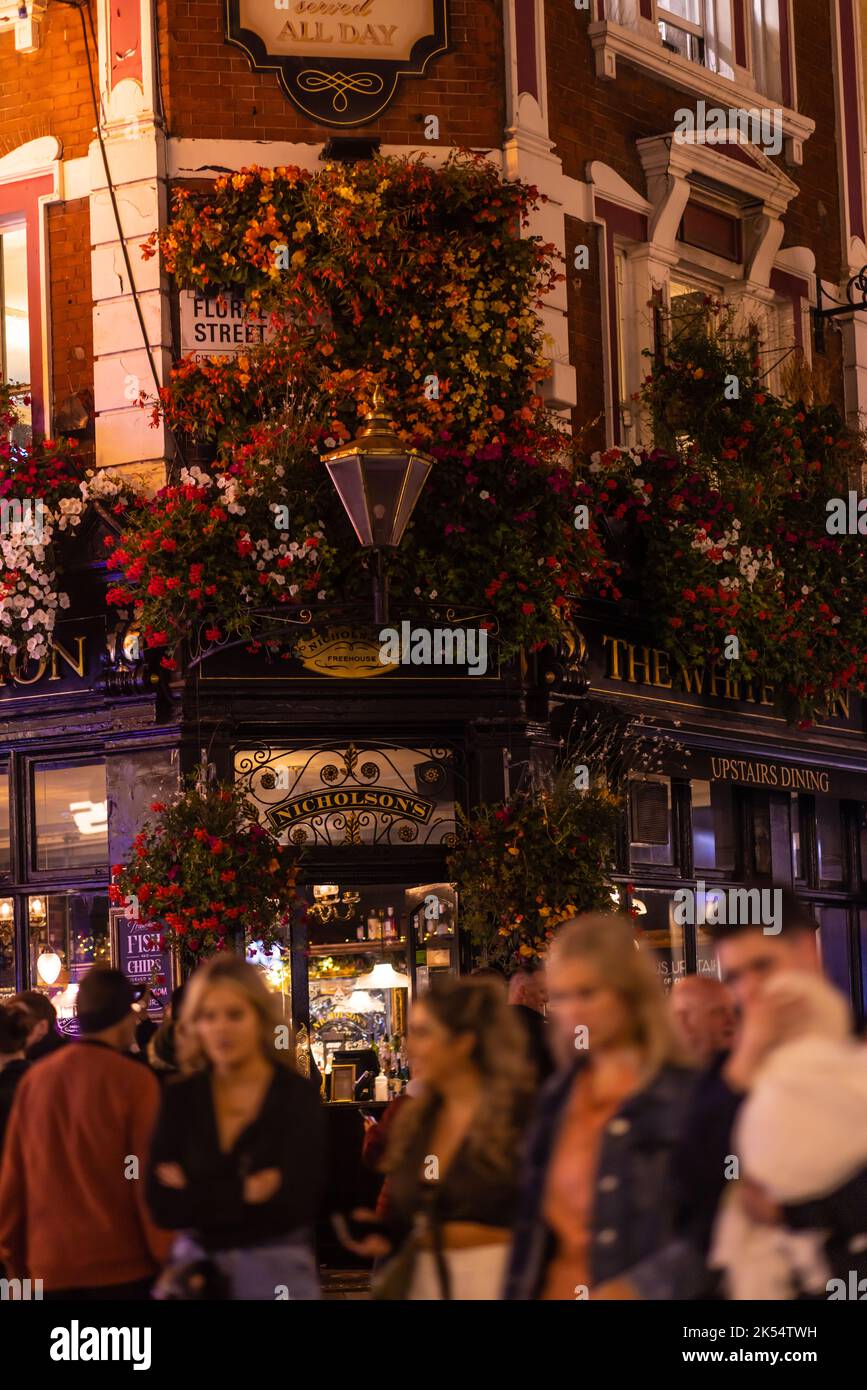 London rund um das West End Abend und Nacht Stockfoto