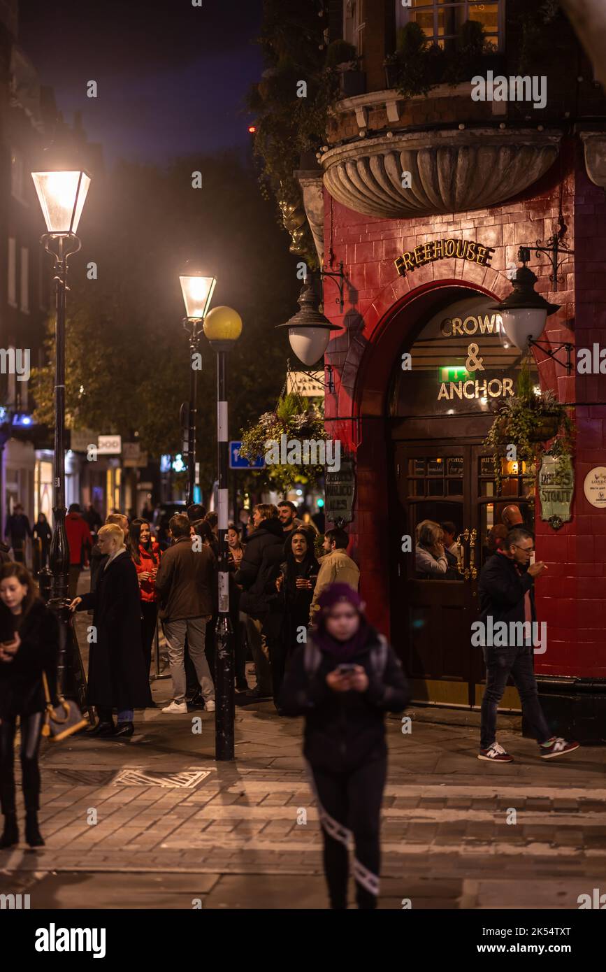 London rund um das West End Abend und Nacht Stockfoto