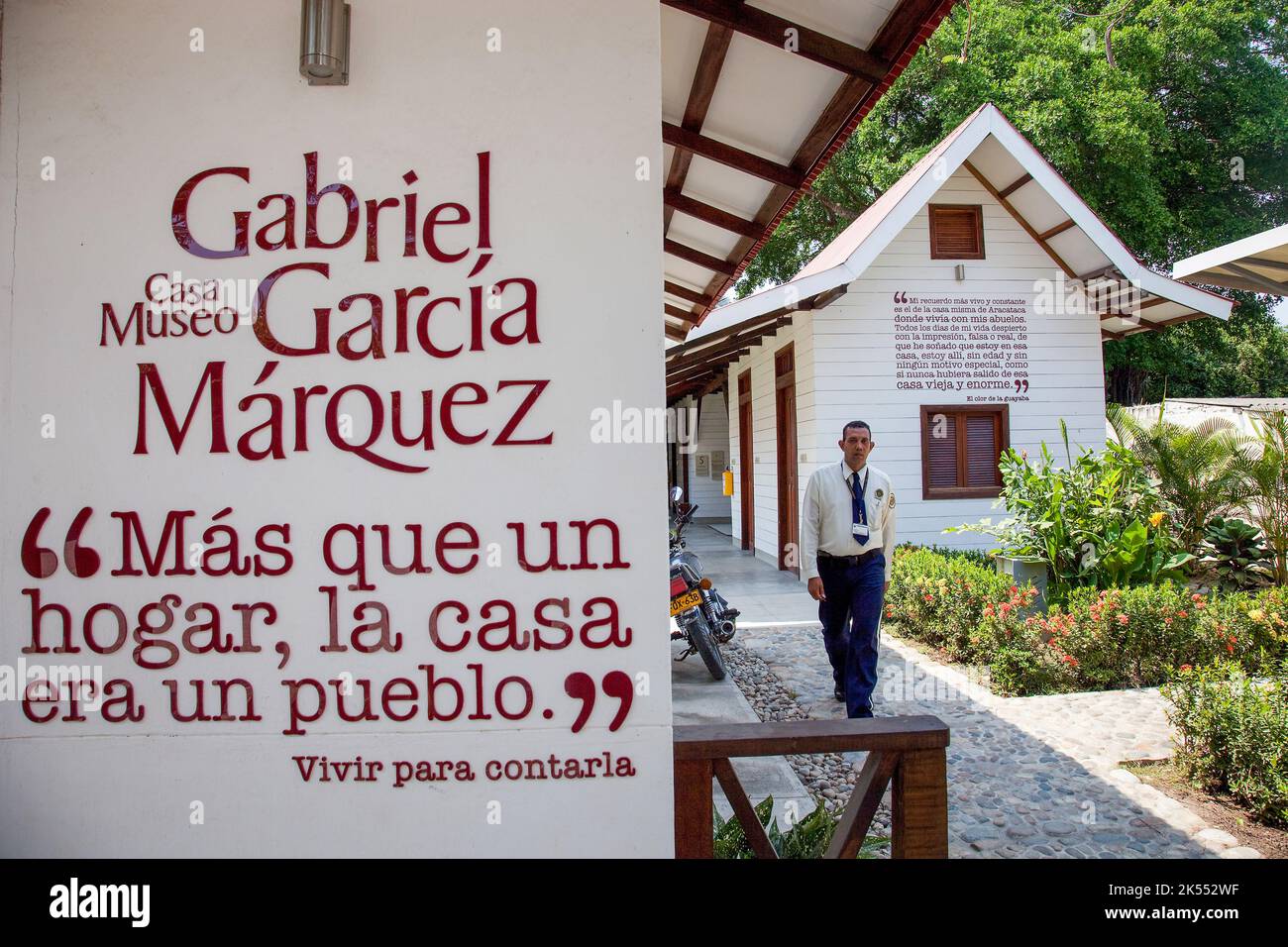Kolumbien, Aracataca ist der Ort, an dem der Schriftsteller und Nobelpreisträger Gabiel Garcia Marquez geboren wurde, und er veranschaulicht den imagienary place Macondo in h Stockfoto