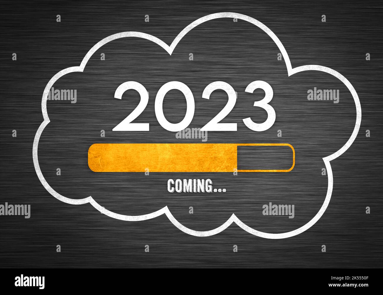 Das neue Jahr 2023 steht vor der Tür Stockfoto