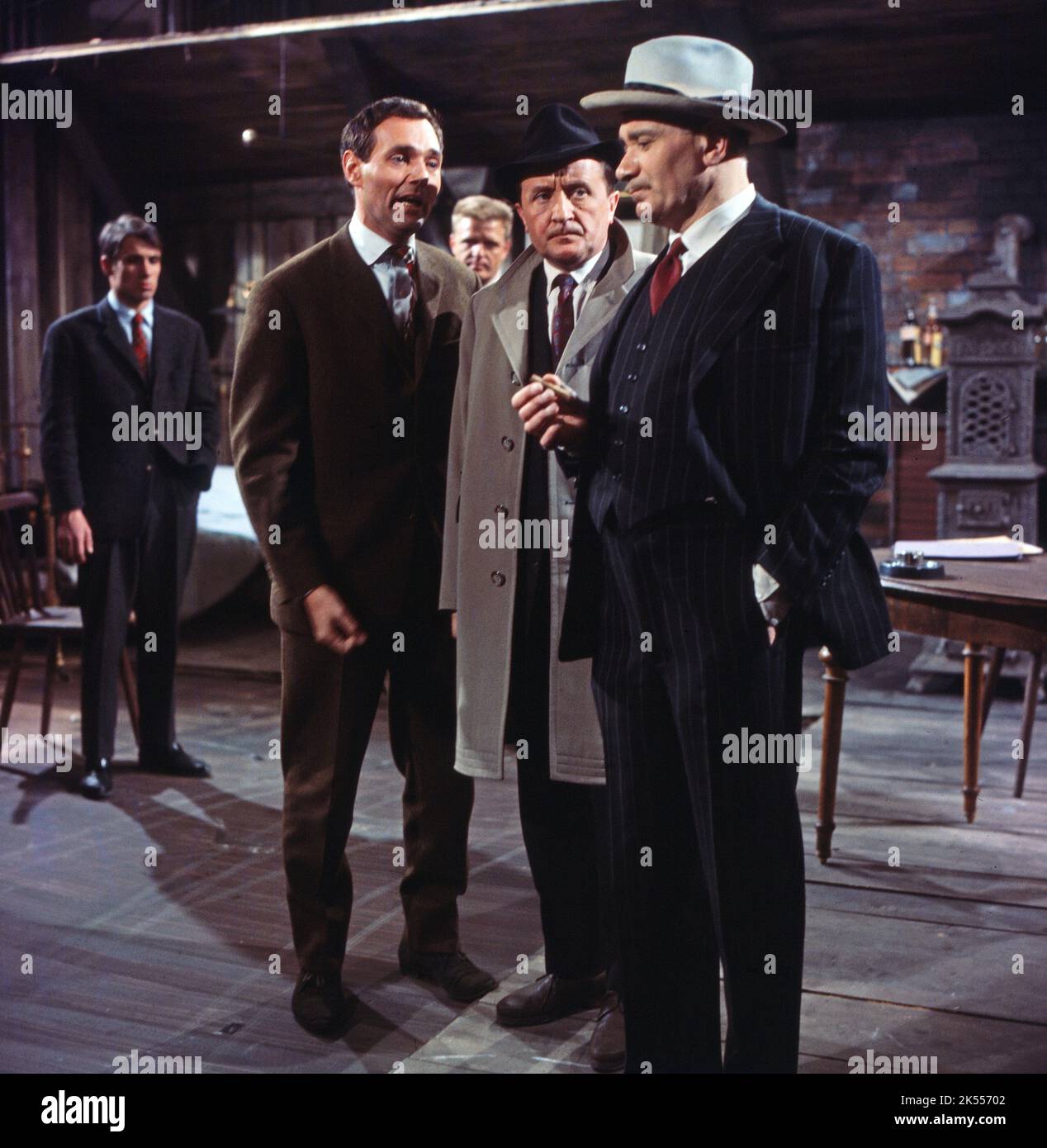 Bedure, falsch verbunden, Fernsehfilm, Deutschland 1962, Regie: Paul Verhoeven, Darsteller: Joachim Brennecke (?), Siegfried Lowitz, -?- Stockfoto