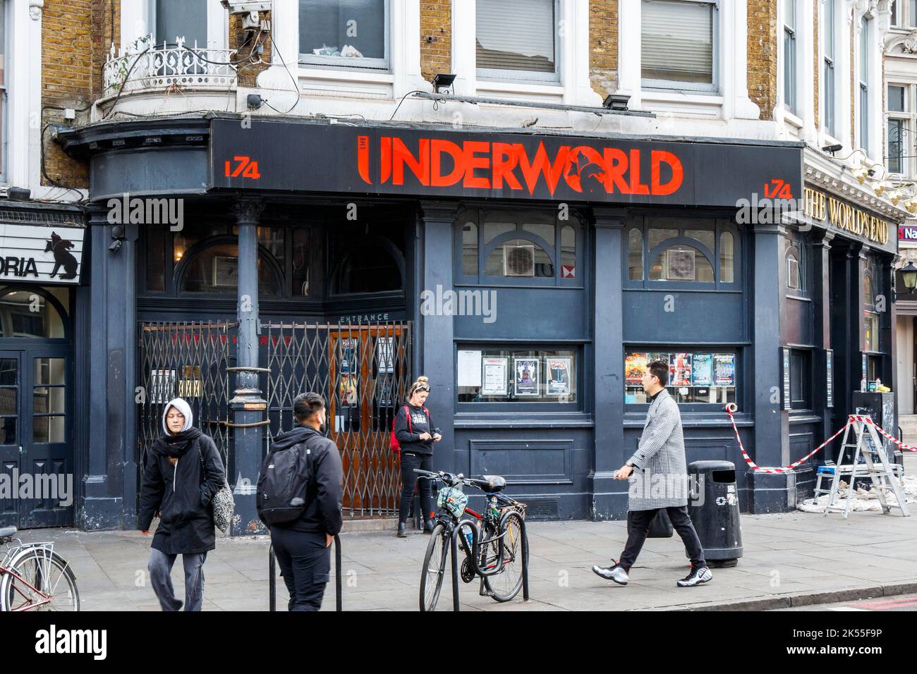 Underworld, ein Veranstaltungsort für Live-Musik unter dem World's End Pub in Camden Town, London, Großbritannien Stockfoto