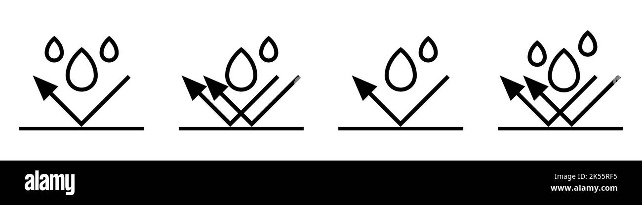 Wasserdichtes Icon-Symbol einfaches Design Stock Vektor