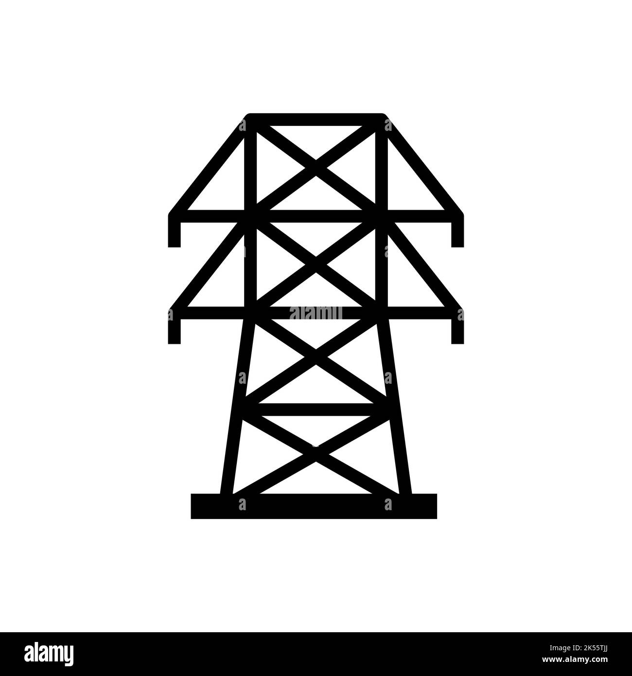 Symbole für das Konzept der Strommast-Infrastruktur Stock Vektor