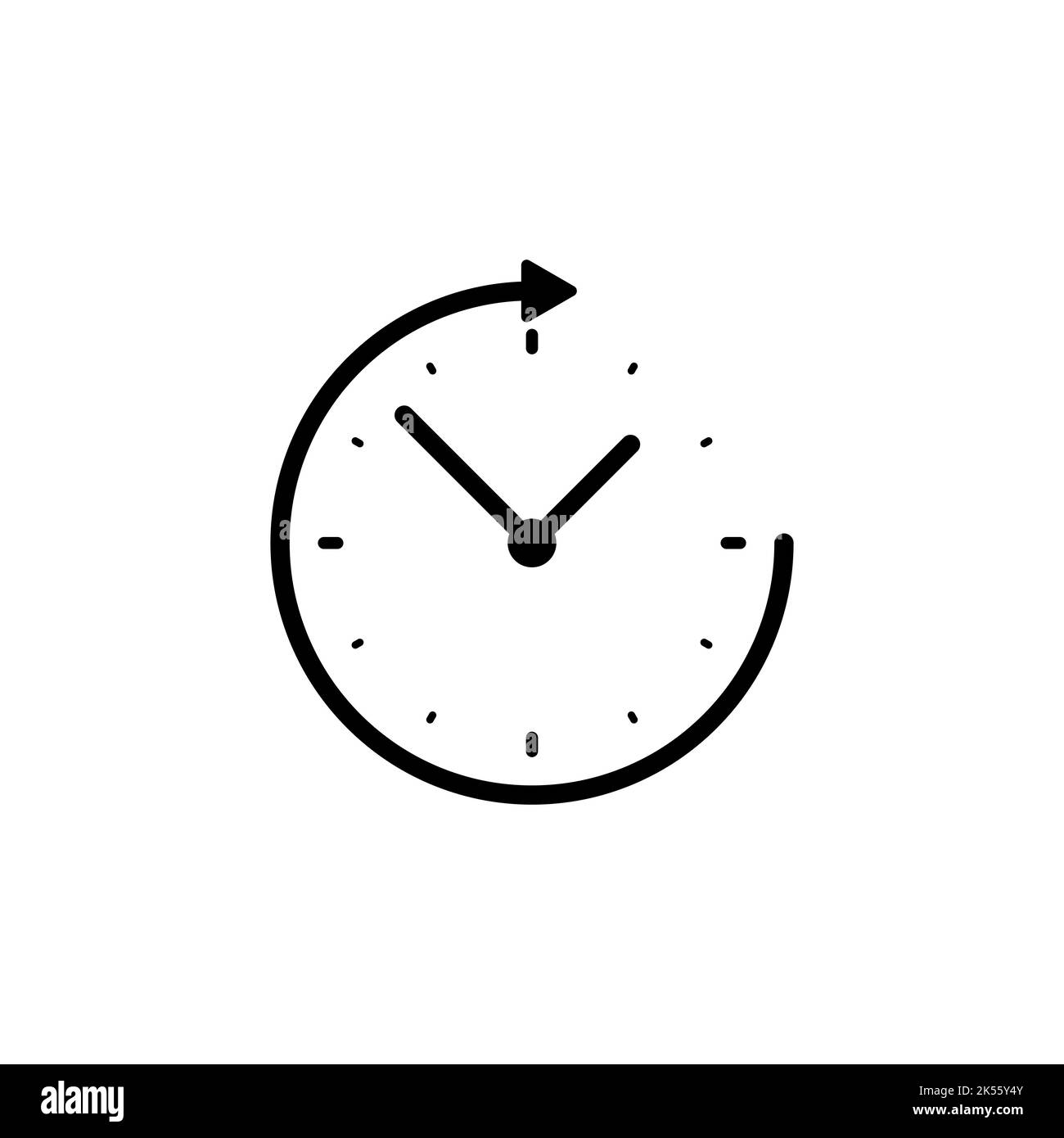 Stil der Zeitschaltuhr-Symbolzeile Stock Vektor