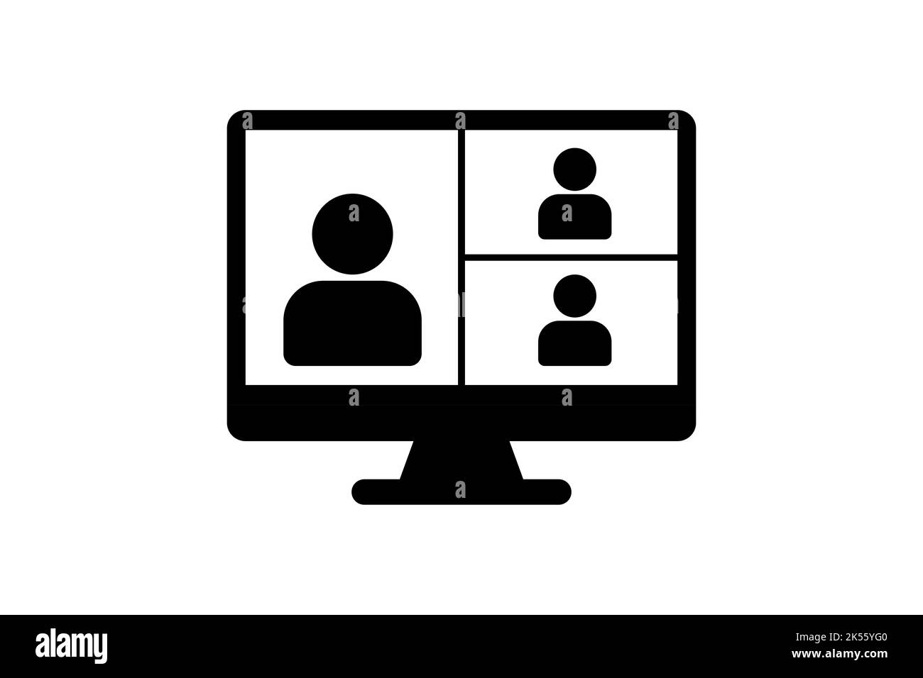 Videoanruf auf dem Gerätesymbol Stock Vektor