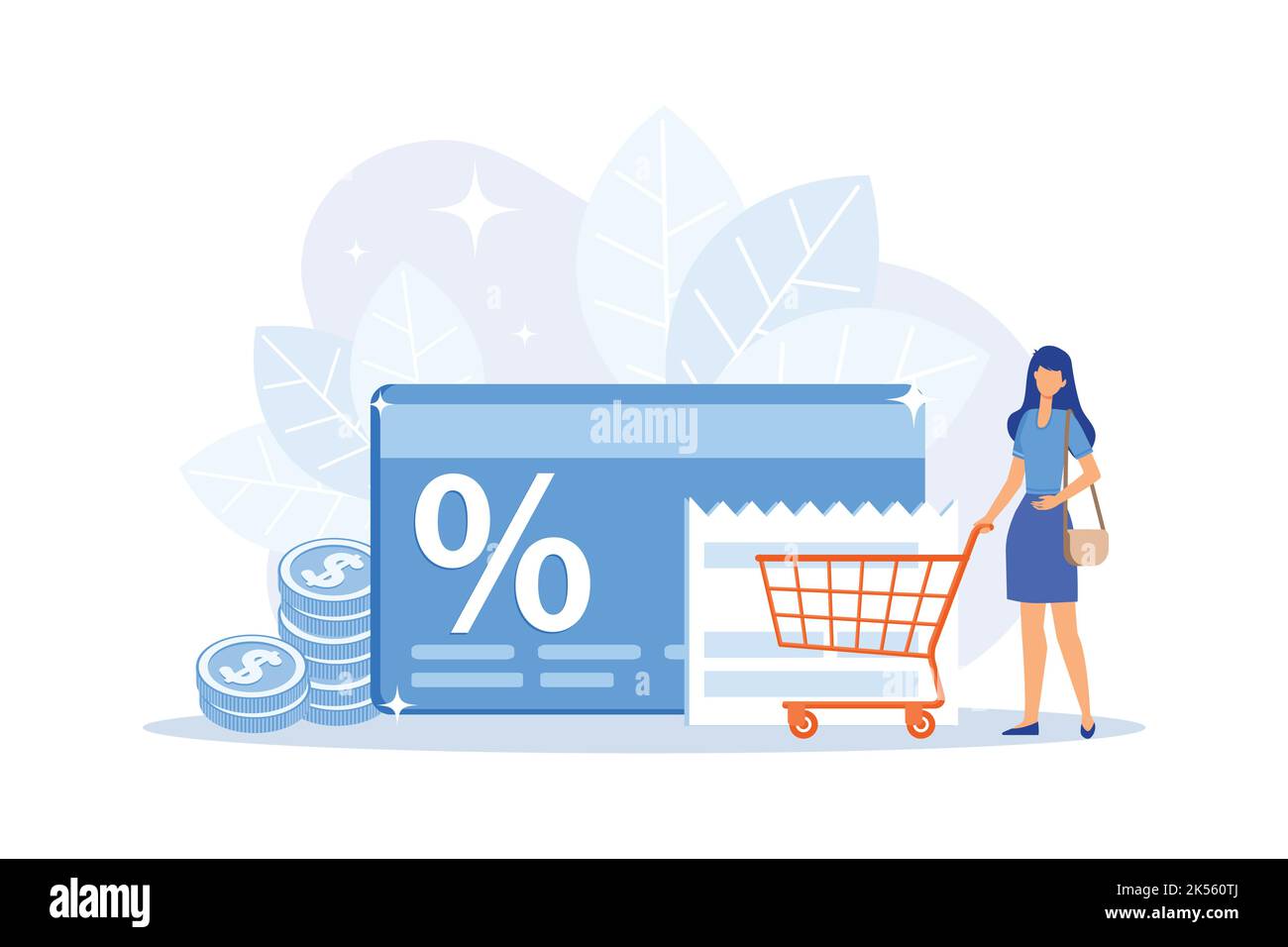 Marketing-Strategie Cartoon Web-Symbol. Loyalität Geschäftsmodell, Shopping Rabatt Angebot, Kundenbelohnung. Shop virtuelle Währung, Punkte tauschen. Vecto Stock Vektor