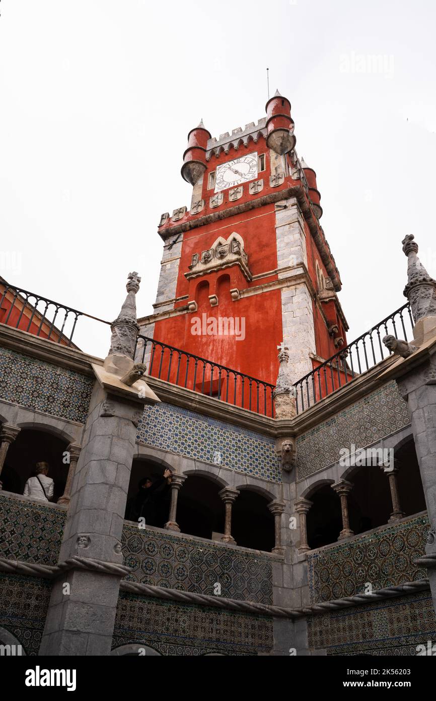 Palast von Pena in Sintra. Lissabon, Portugal. Stockfoto