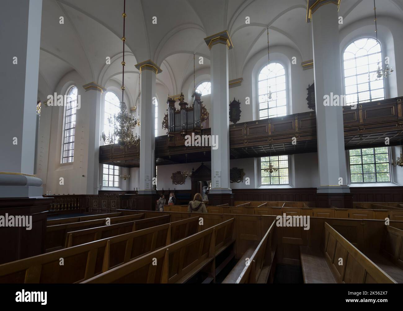 Kopenhagen, Dänemark. Oktober 2022. Innenansicht der Heilig-Geist-Kirche im Stadtzentrum Stockfoto