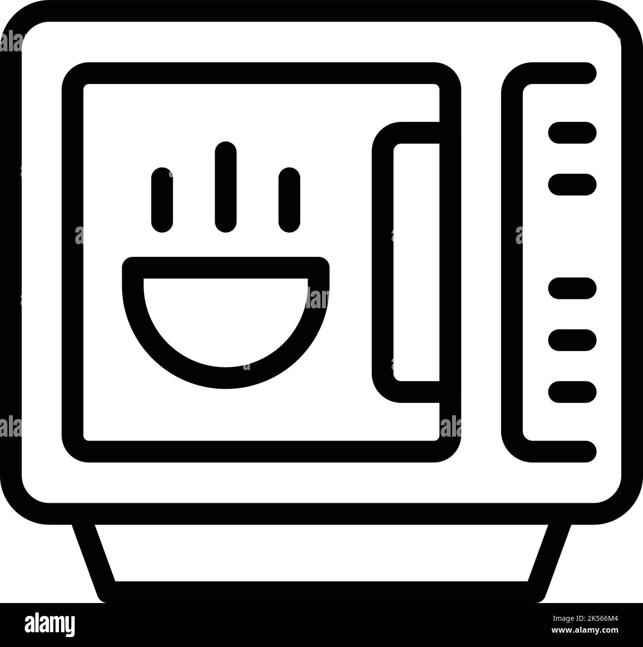 Richtungsvektor für Mikrowellen-Symbole. Rezept buchen. Küchenmenü Stock Vektor