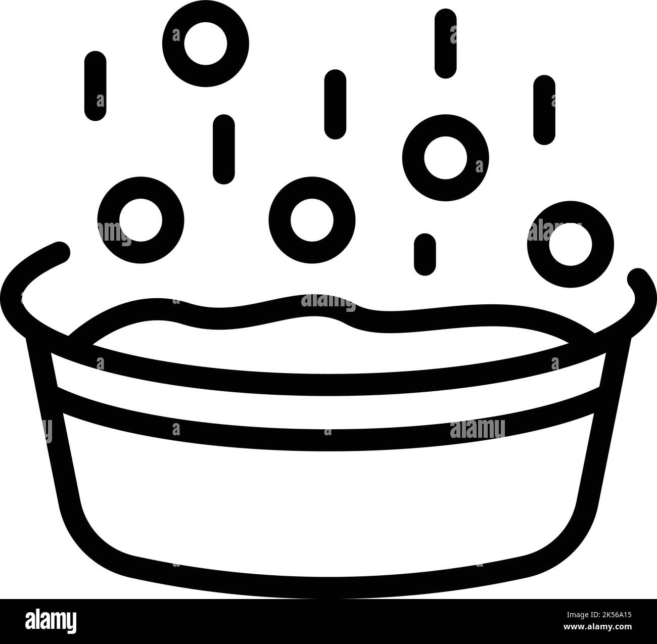 Vektor für die Umrissdarstellung des Symbols für Mehl. Heimatrestaurant. Rezeptbuch Stock Vektor