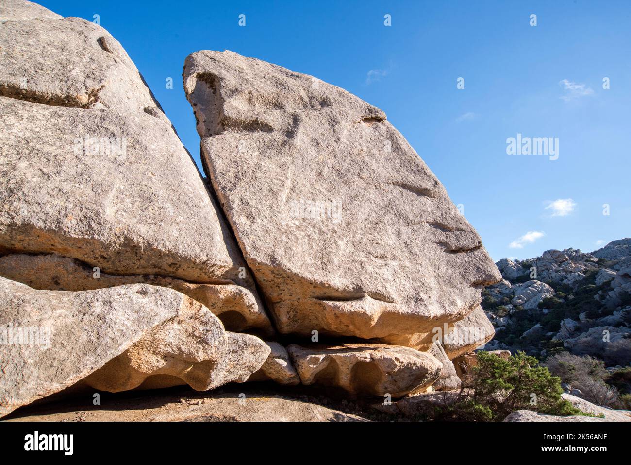 Scultura naturale di granito in Sardegna Stockfoto