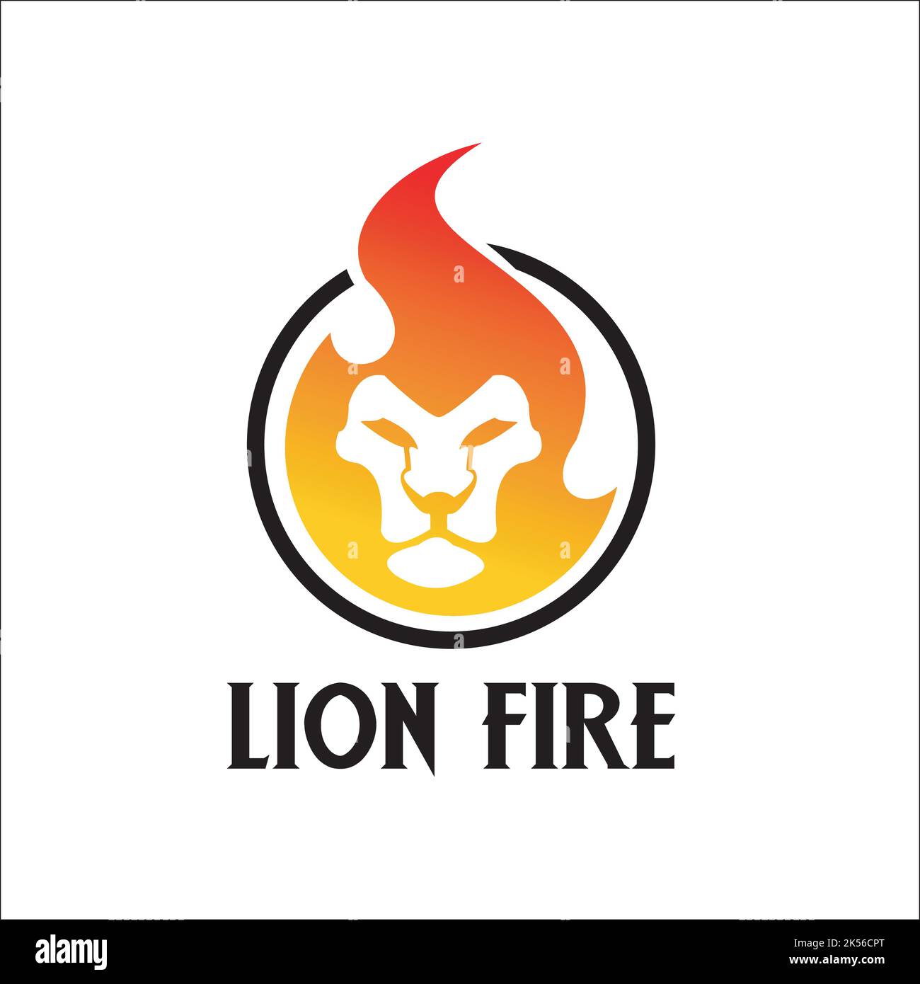 design mit dem exklusiven lion Fire Logo Stock Vektor