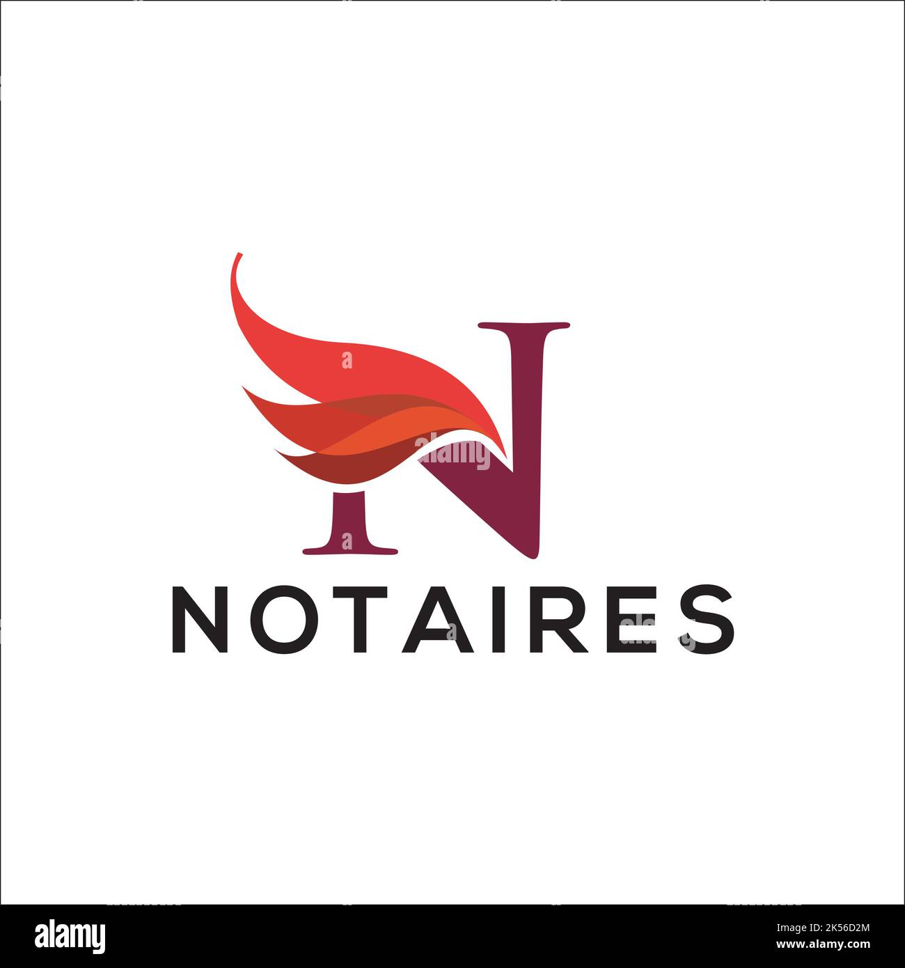 exklusives Logo von notaires Stock Vektor