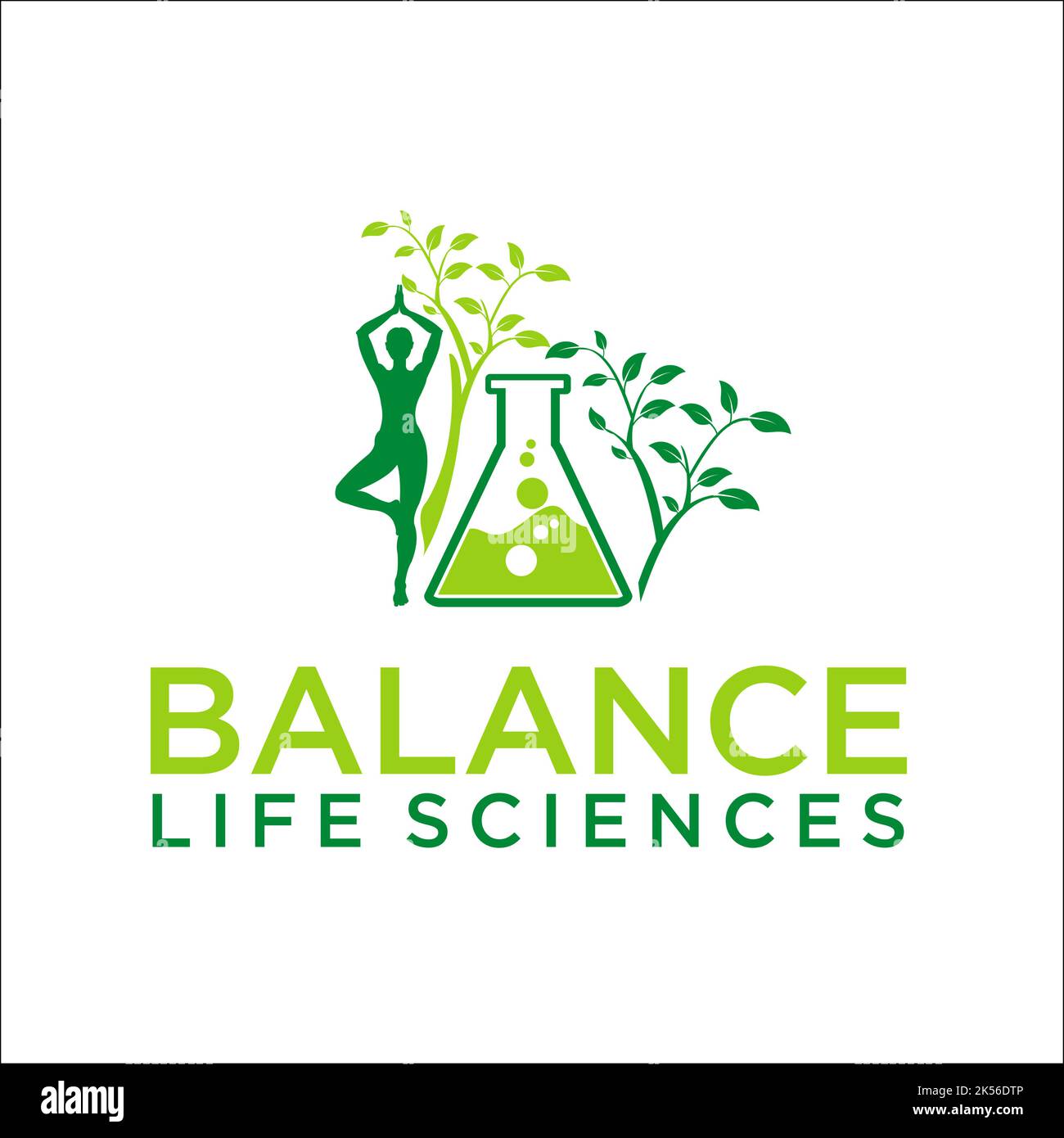 Life Science, Meditation Logo exklusive Design-Inspiration Stock Vektor