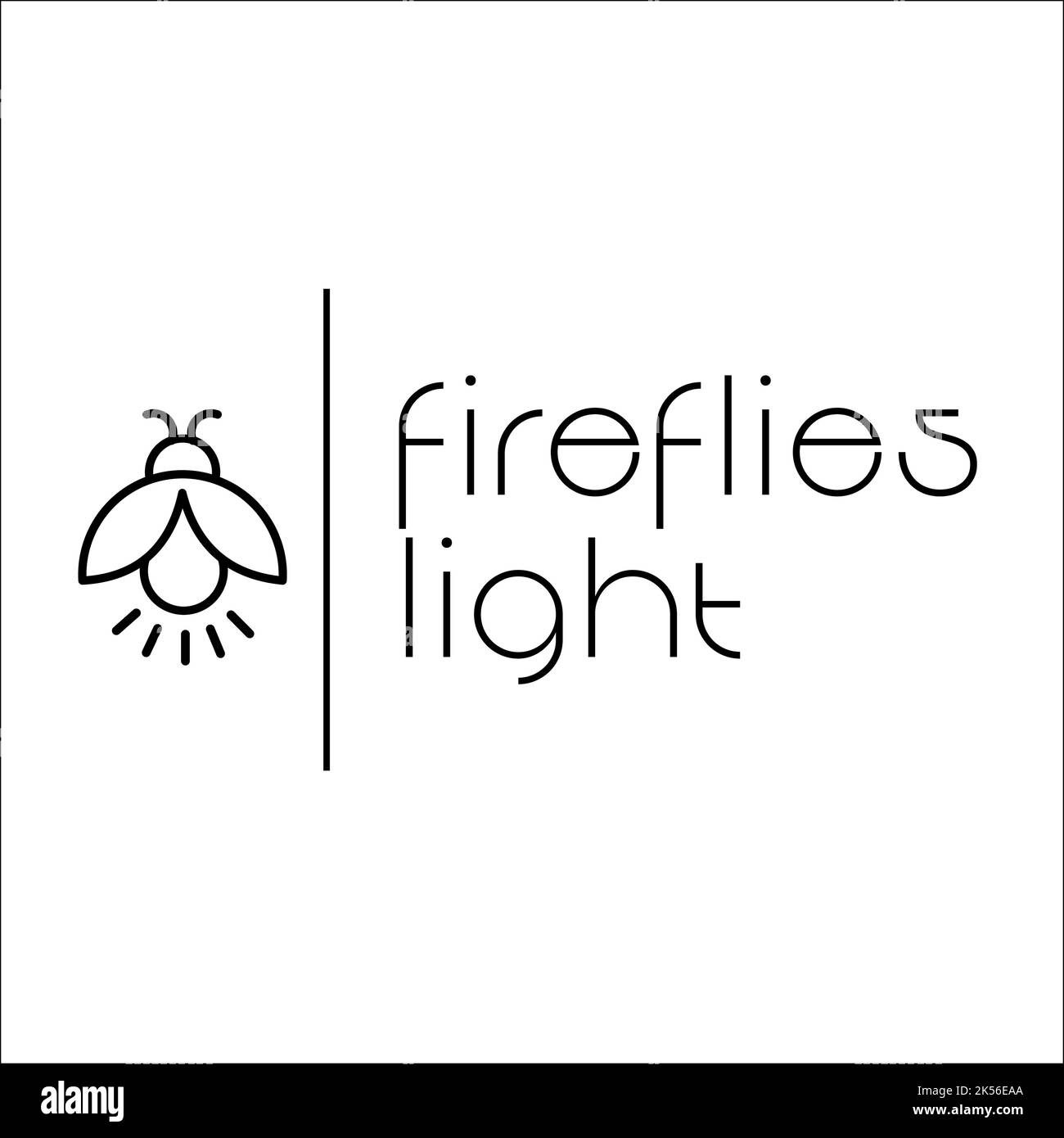 Fireflies Light Logo exklusive Designinspiration Stock Vektor