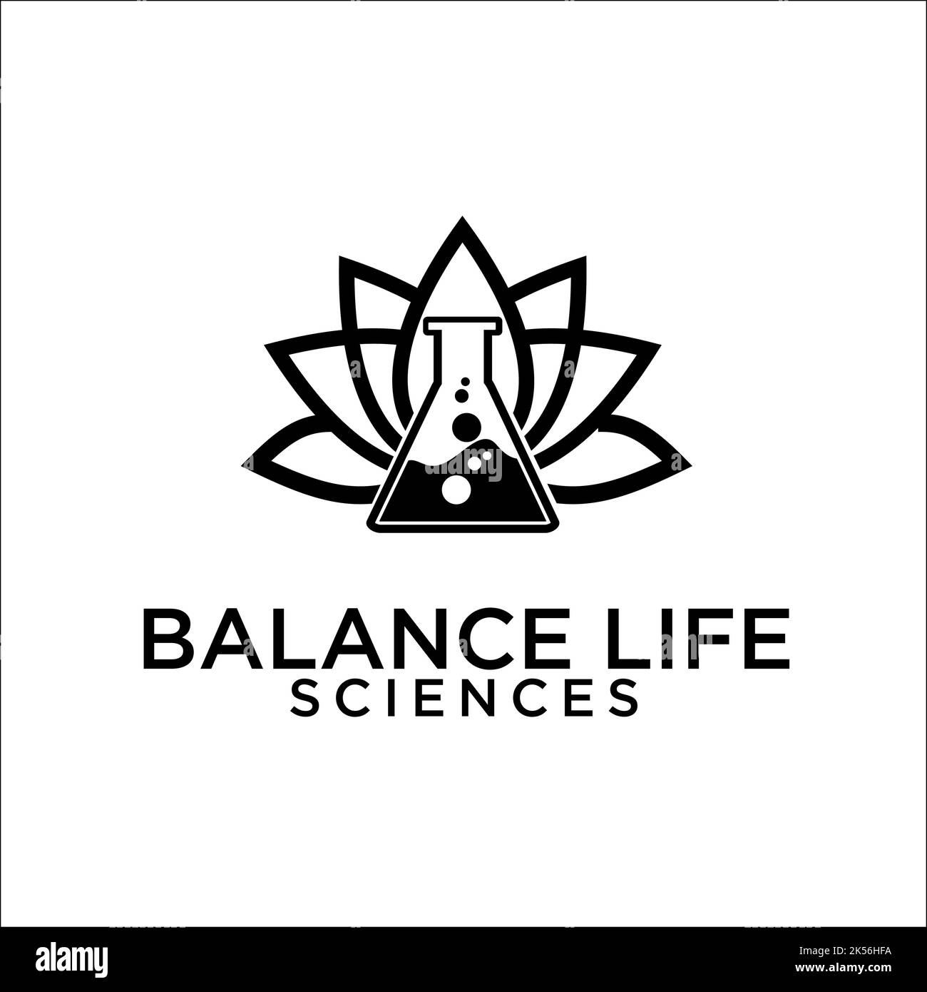 Life Science, Meditation Logo exklusive Design-Inspiration Stock Vektor