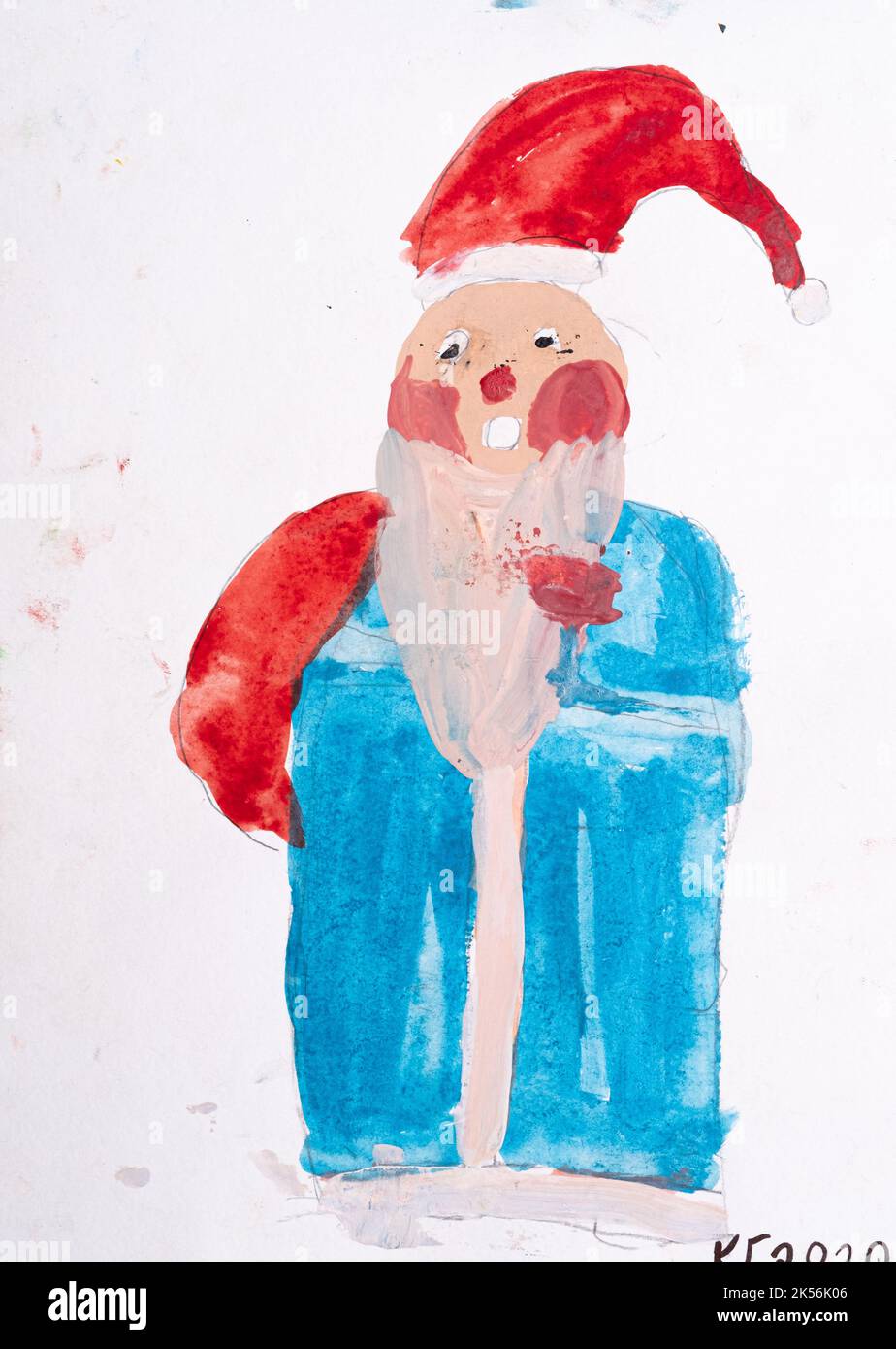 Festliche Kunst Kinder Kreativität Winter Illustration Stockfoto