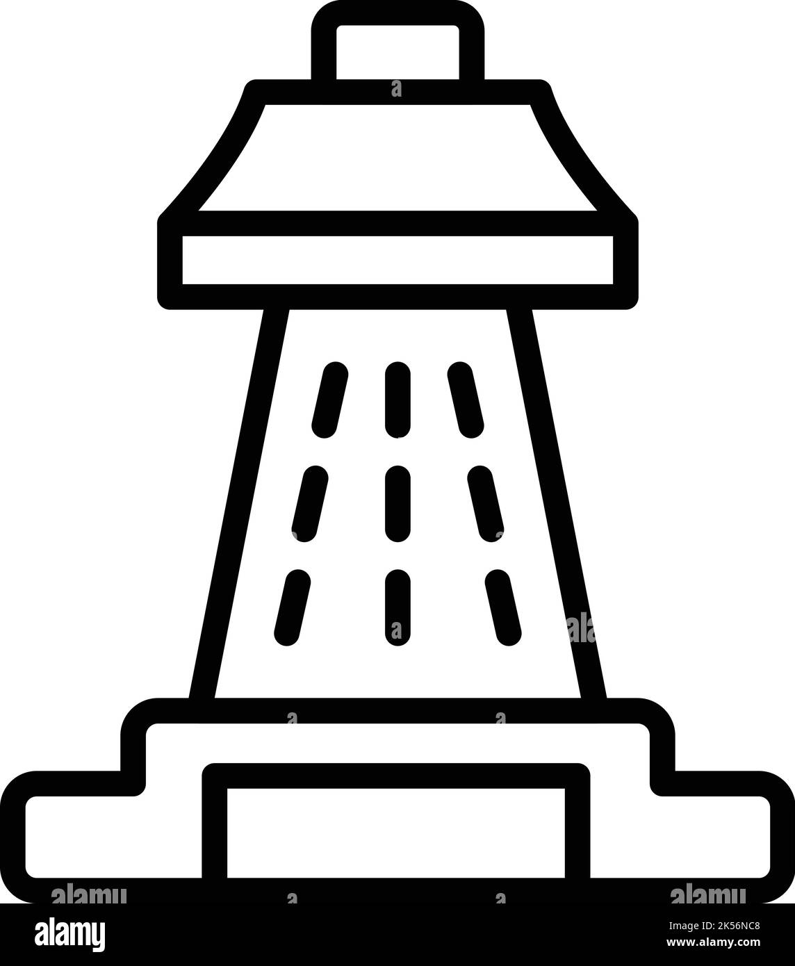 Symboldarstellung der Statue von Singapur. Städteregfahrt. Tower Museum Stock Vektor