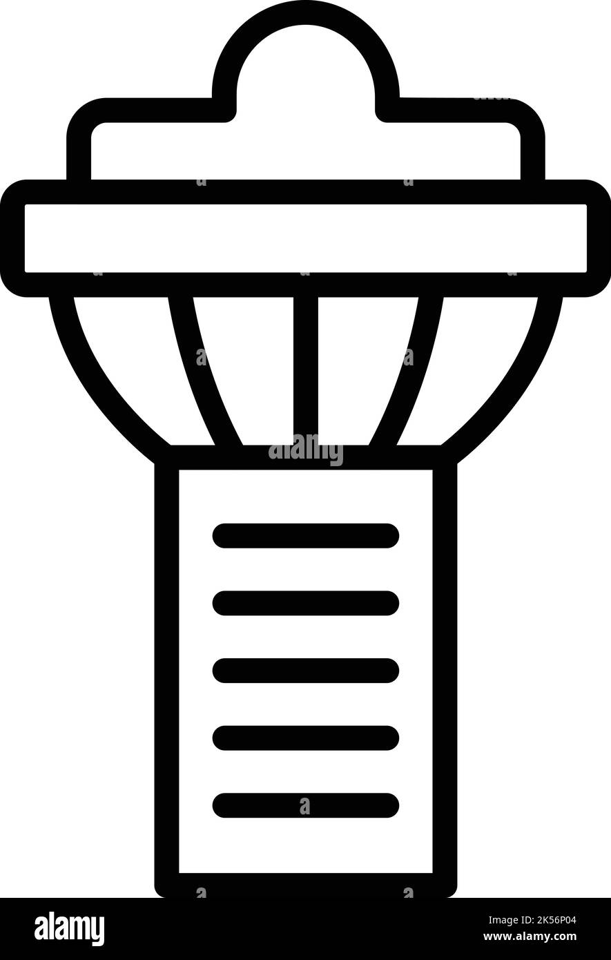 Skizze des Singapore Tower-Symbols. Stadtgebäude. Asiatische Nationalmannschaft Stock Vektor