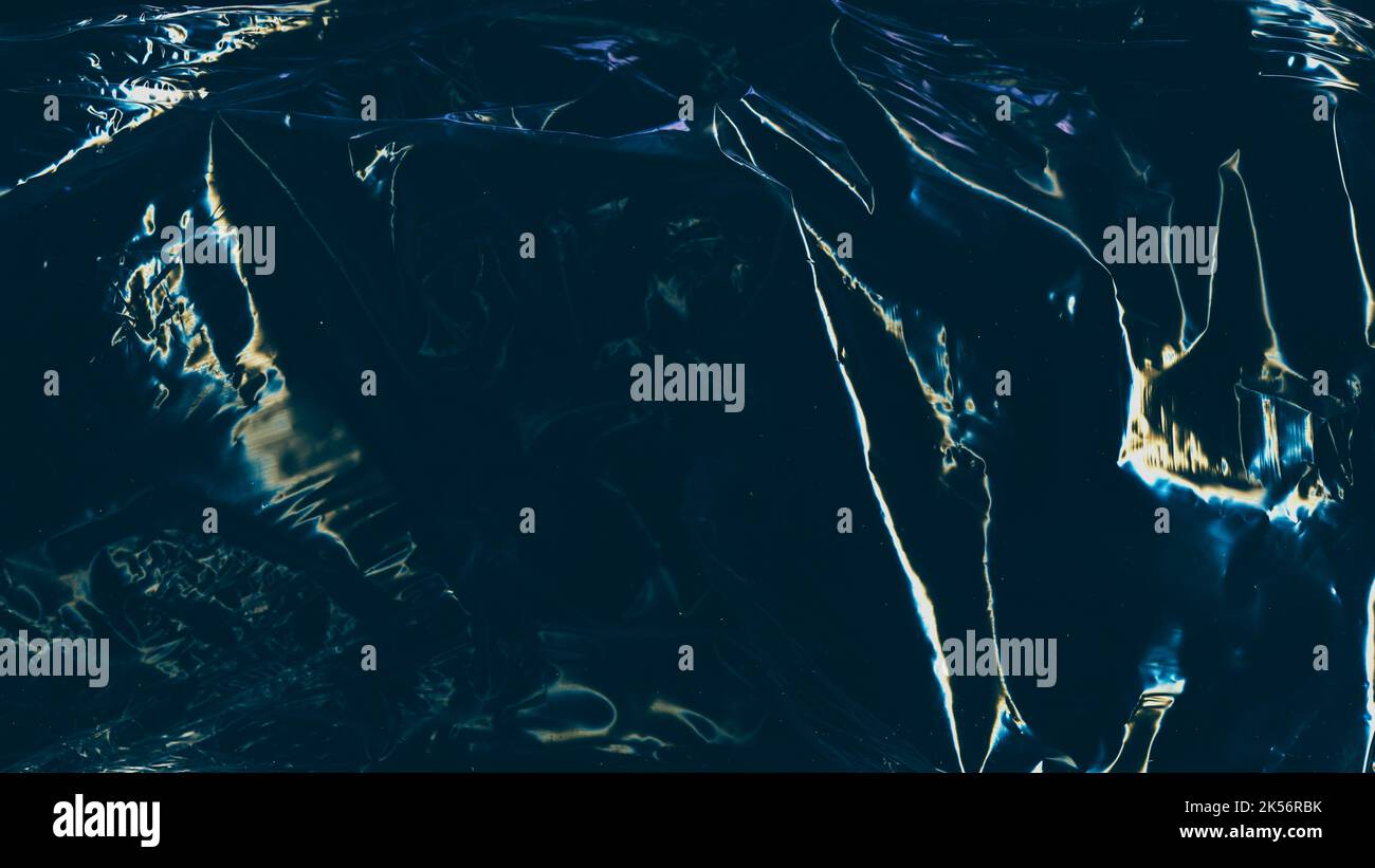 Faltige Folienstruktur verstörte Überlagerung Flare Stockfoto