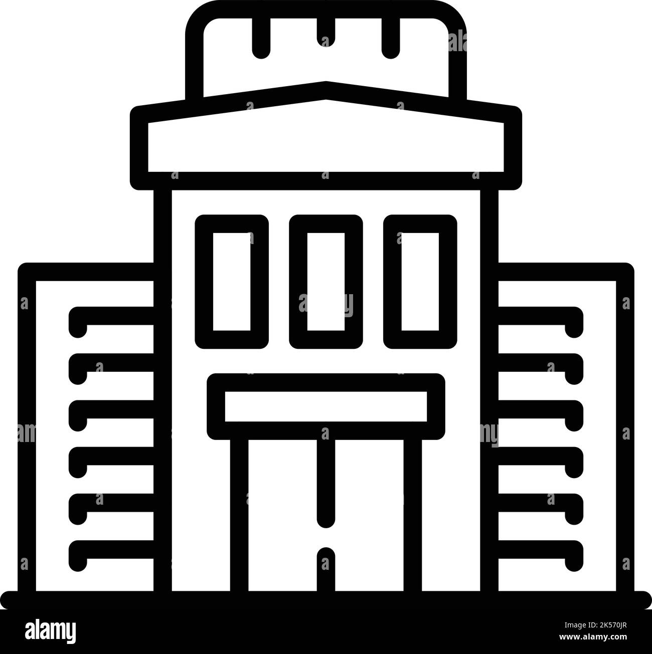 Skizze für Singapur-Gebäude-Symbole. Kartenmarkpunkt. Asiatische Stadt Stock Vektor