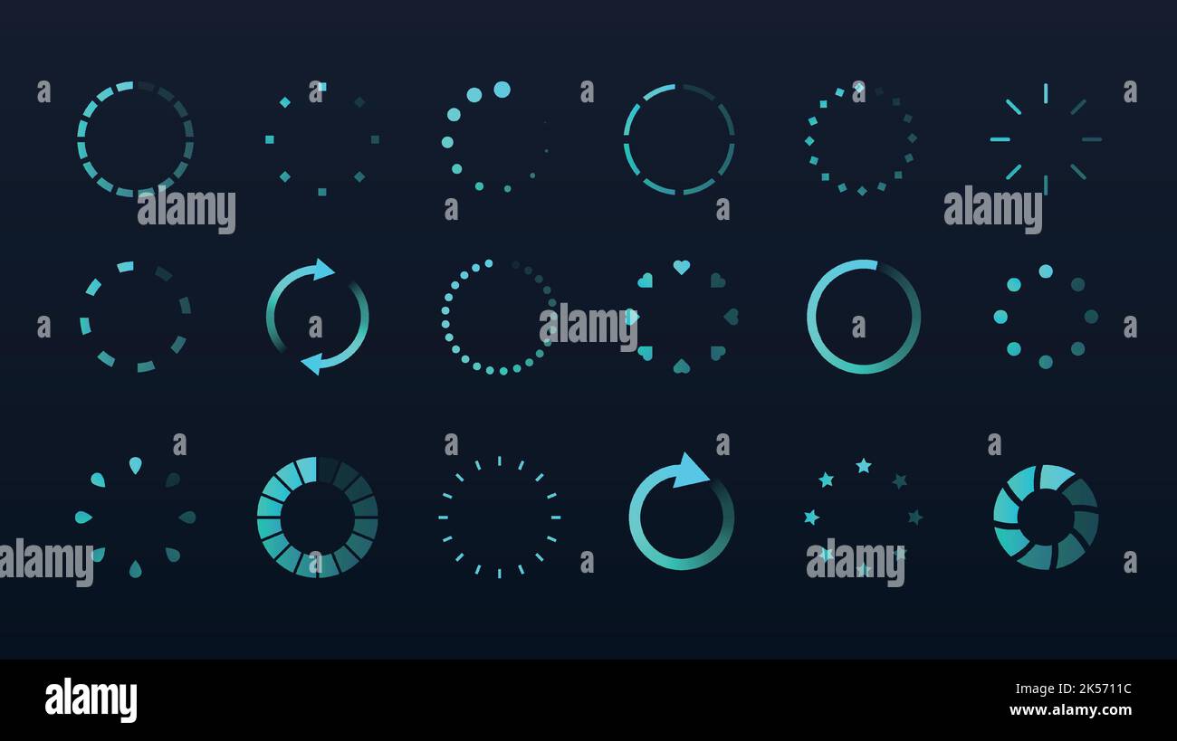 Symbole werden geladen Stock Vektor