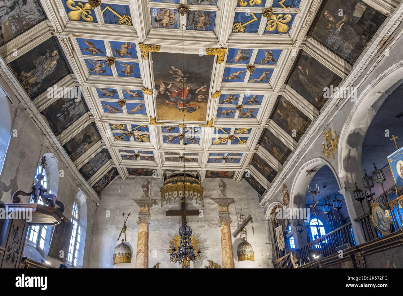 Frankreich, Haute Loire, Le Puy en Velay, Bühne auf dem Weg nach Saint Jacques de Compostela, Kapelle der Weißen Büßer, Kapelle der Büßer Blancs Stockfoto