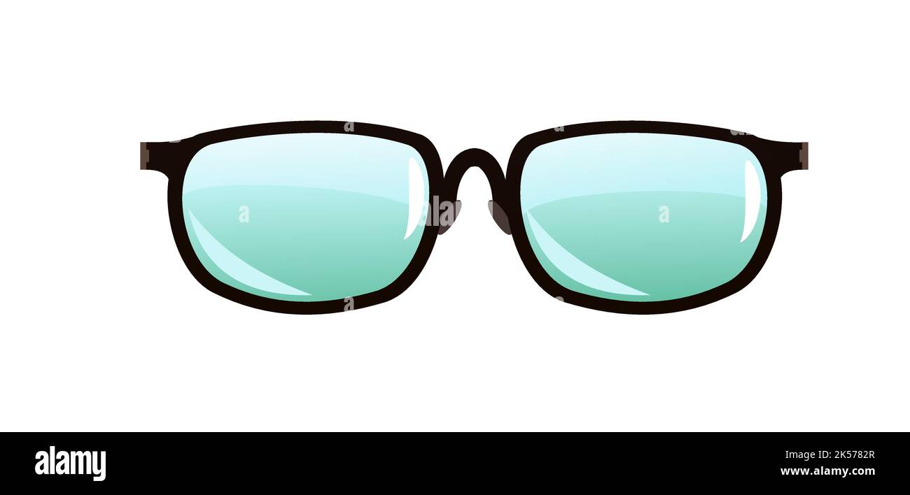 Brille für das Sehen. Optisches Instrument für besseres Sehen. Objekt auf weißem Hintergrund isoliert. Vektor Stock Vektor