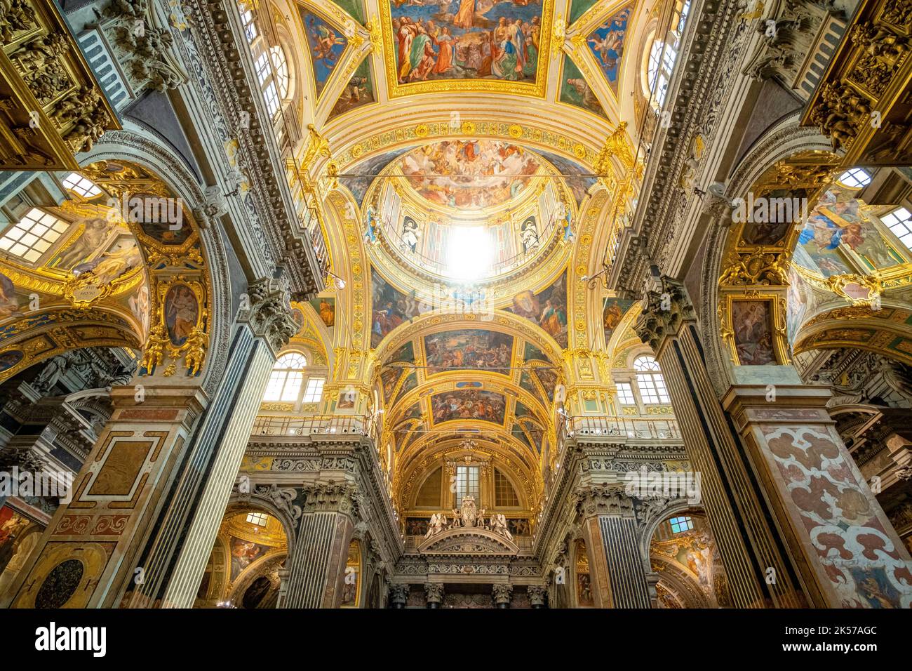 Italien, Ligurien, Genua, Piazza Matteotti, Chiesa Del Gesù (Kirche Jesu) Stockfoto