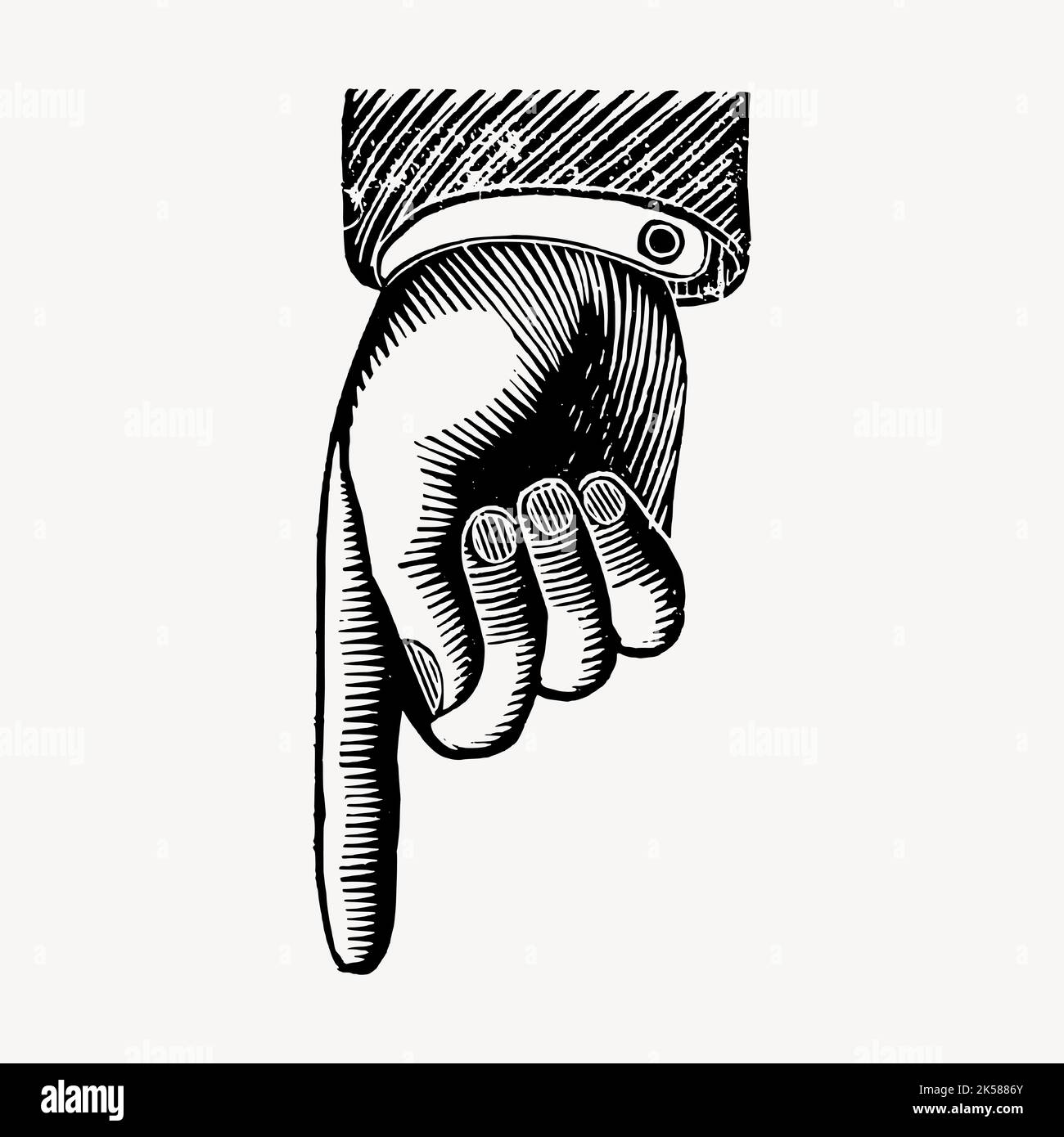 Geschäftsmann zeigt Cliparts, Vintage Illustration Vektor. Stock Vektor