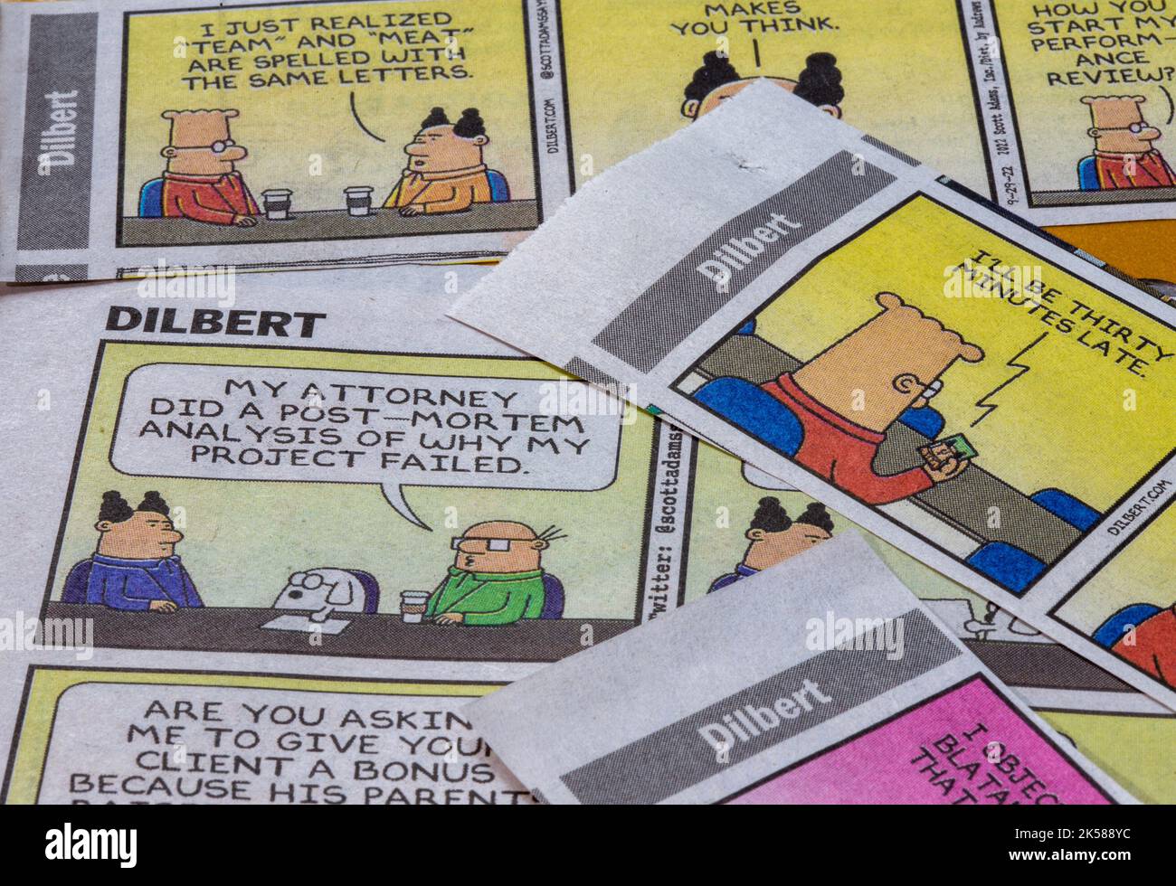 Dilbert ist ein populärer Comic Strip, 2022, USA Stockfoto