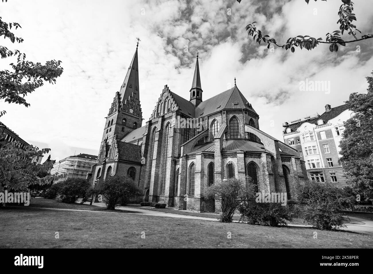 Petri Kirche, in Malmø, Schweden. Stockfoto