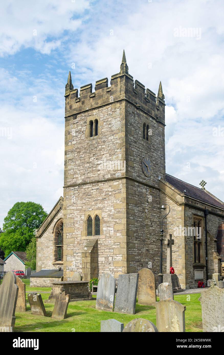 Holy Trinity Church, Court Lane, Ashford in the Water, Derbyshire, England, Vereinigtes Königreich Stockfoto