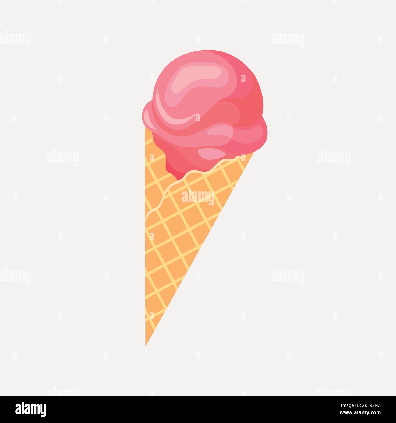 Erdbeer-Eis Cliparts, Dessert Illustration Vektor Stock-Vektorgrafik ...