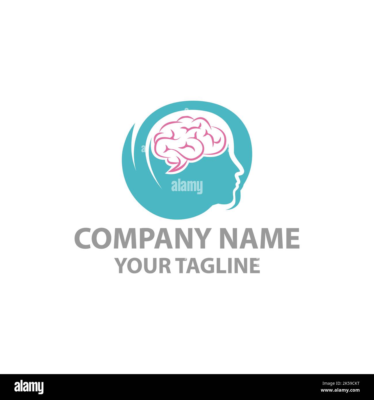 Brain Logo / Neuron Nerv oder Algen Logo Design Inspiration.EPS 10 Stock Vektor