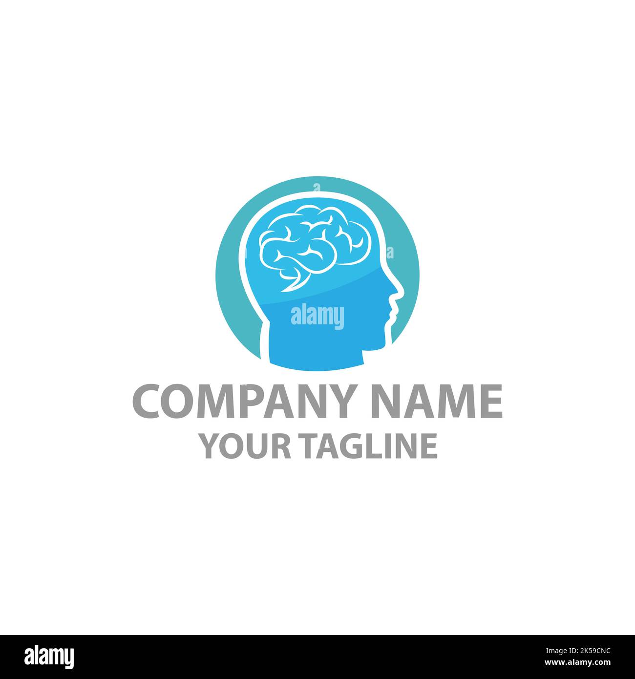 Brain Logo / Neuron Nerv oder Algen Logo Design Inspiration.EPS 10 Stock Vektor
