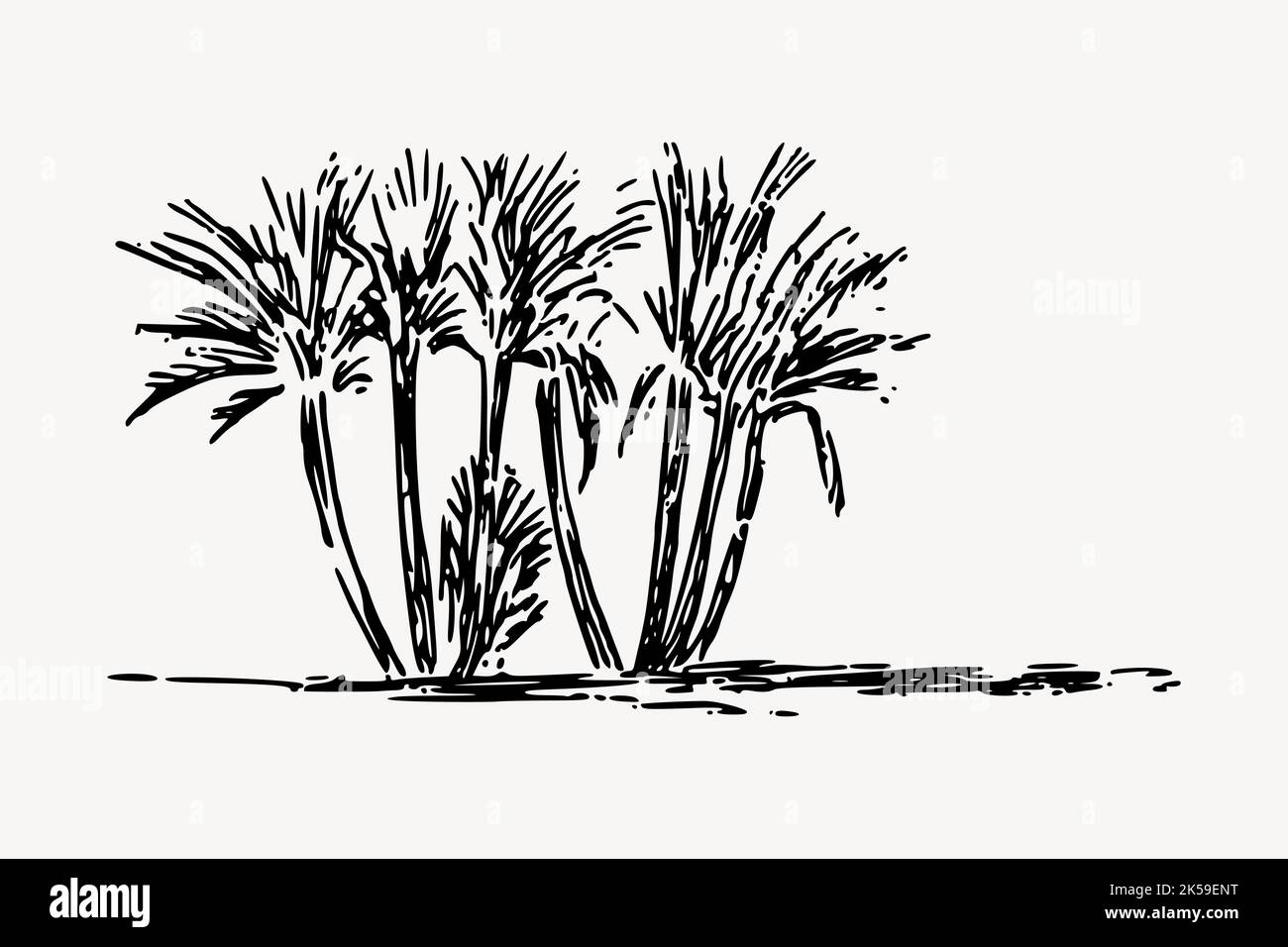 Baum Klumpen Cliparts, vintage botanischen Illustration Vektor. Stock Vektor