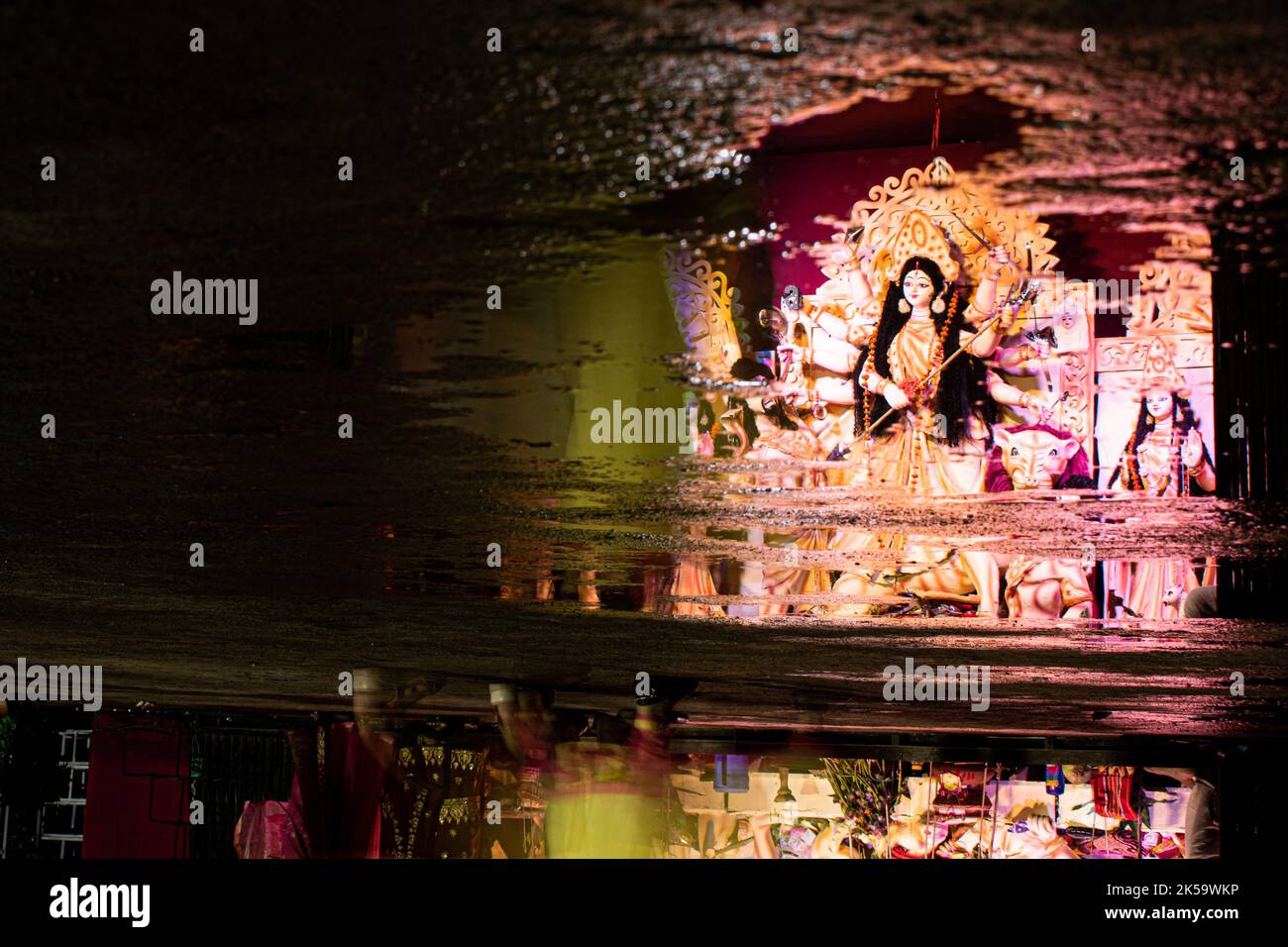 Durga Puja-Feier in Bangladesch Stockfoto