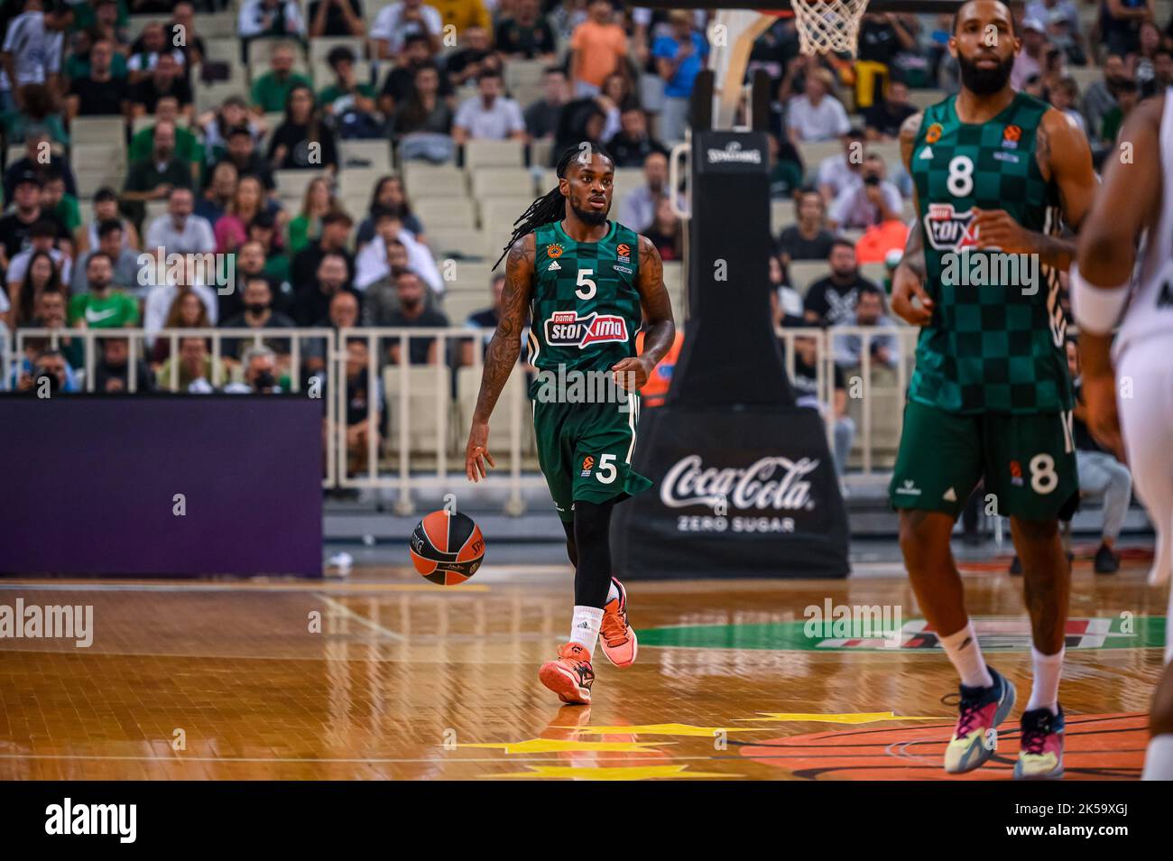 Paris Lee von Panathinaikos Athens BC in Aktion während des Euroleague Basketball-Spiels von Turkish Airlines zwischen Panathinaikos BC und Real Madrid in OAK Stockfoto
