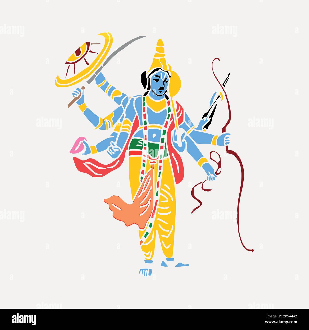Lord Vishnu Clipart, hinduistischer gott Illustration Vektor. Stock Vektor Lord Vishnu Clipart, hinduistischer gott Illustration Vektor. Stock Vektor