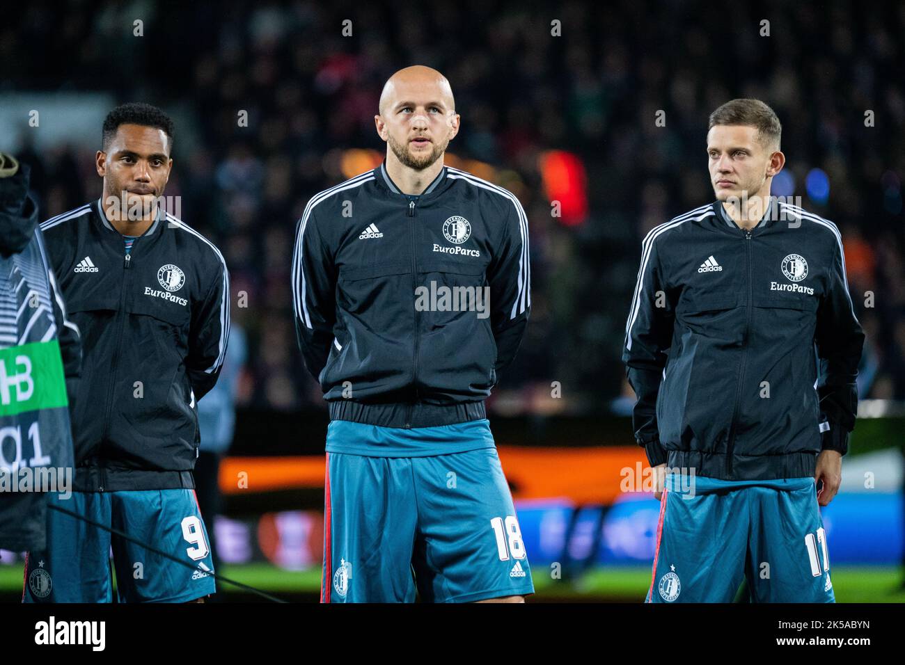 Herning, Dänemark. 06. Oktober 2022. Gernot Trauner (18) aus Feyenoord beim UEFA Europa League Spiel zwischen FC Midtjylland und Feyenoord in der MCH Arena in Herning. (Foto: Gonzales Photo/Alamy Live News Stockfoto